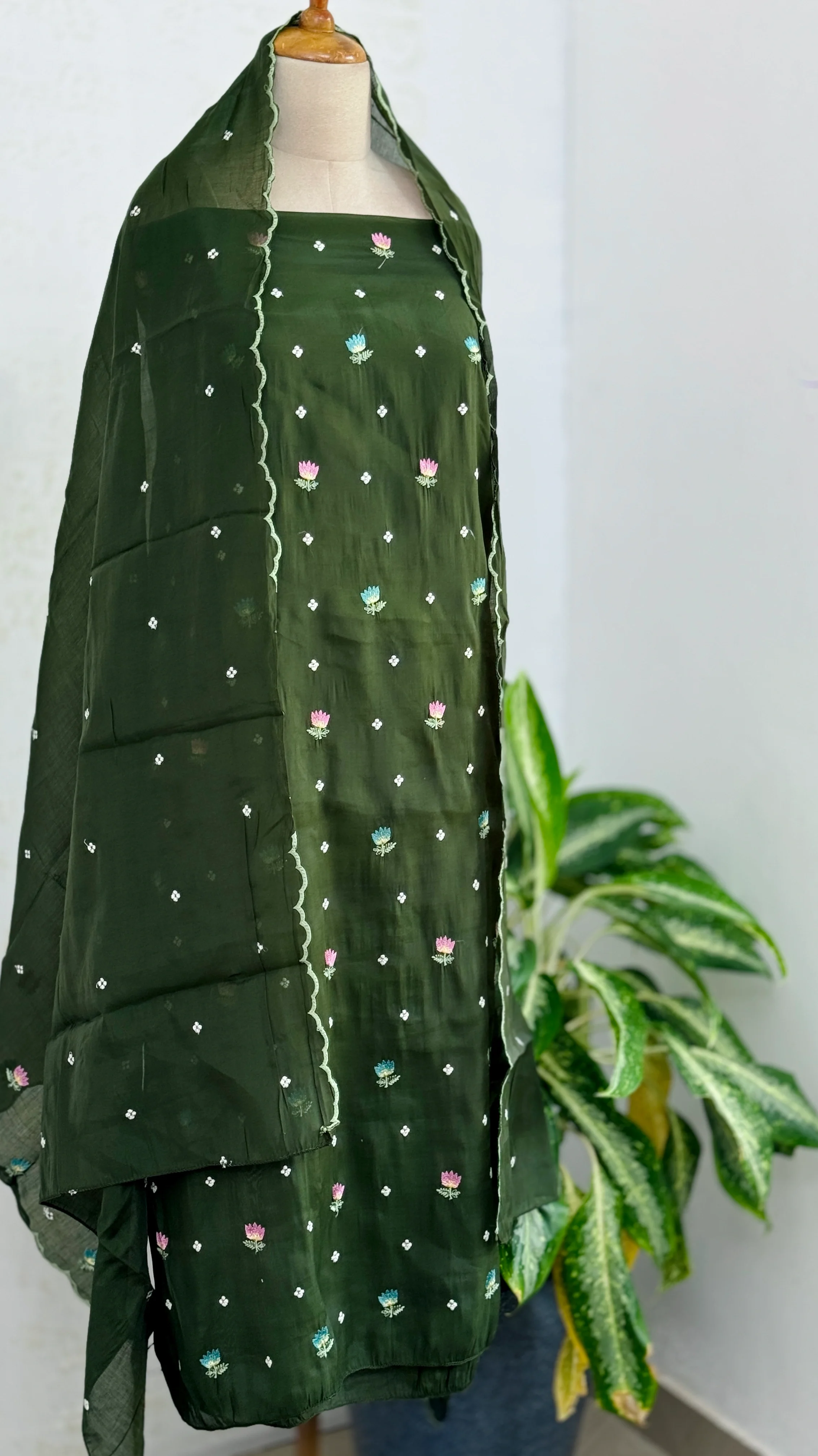 ✨ Malai Chanderi Unstitched Suit ✨ - Image 2