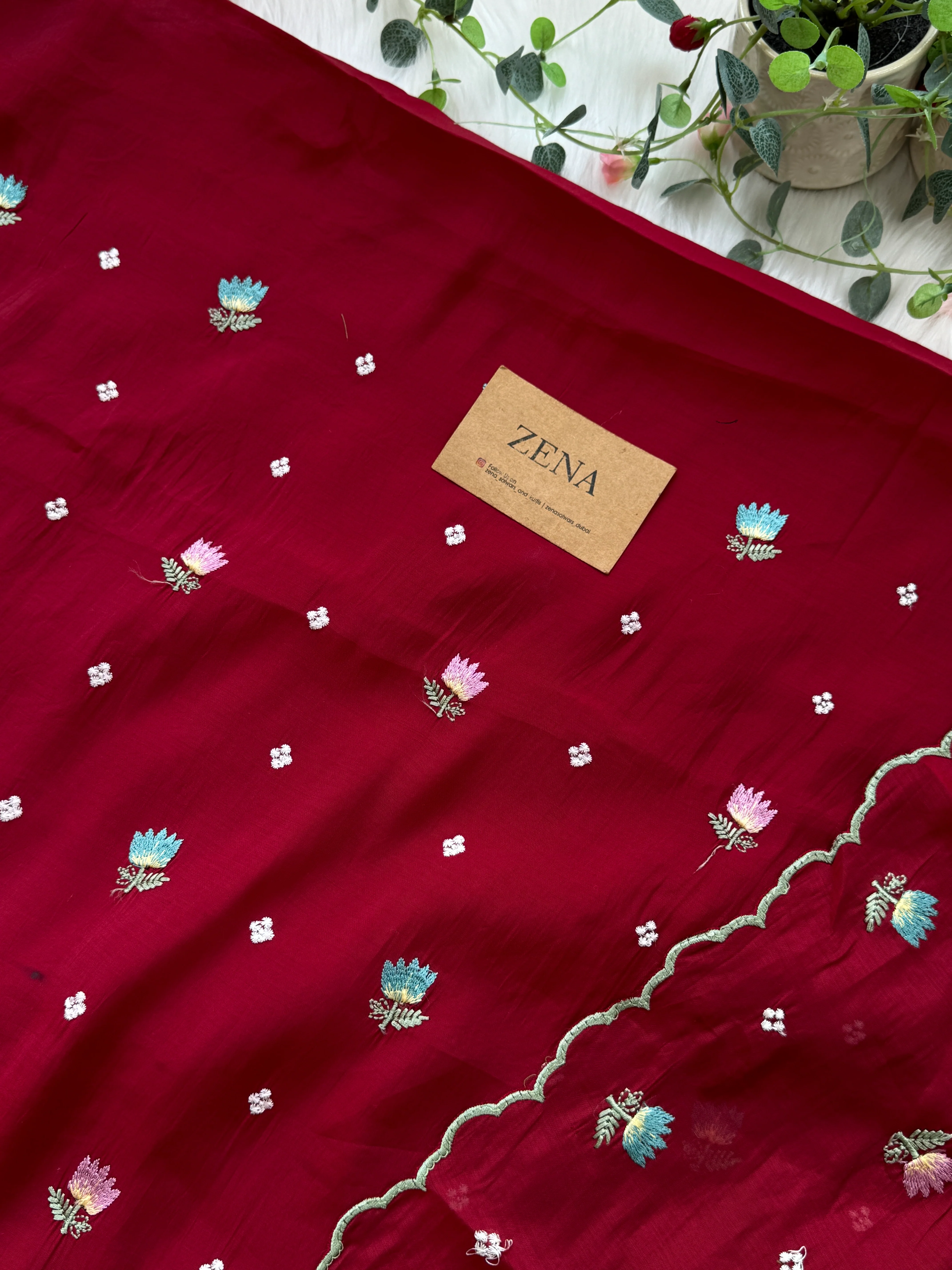 β¨ Malai Chanderi Unstitched Suit β¨