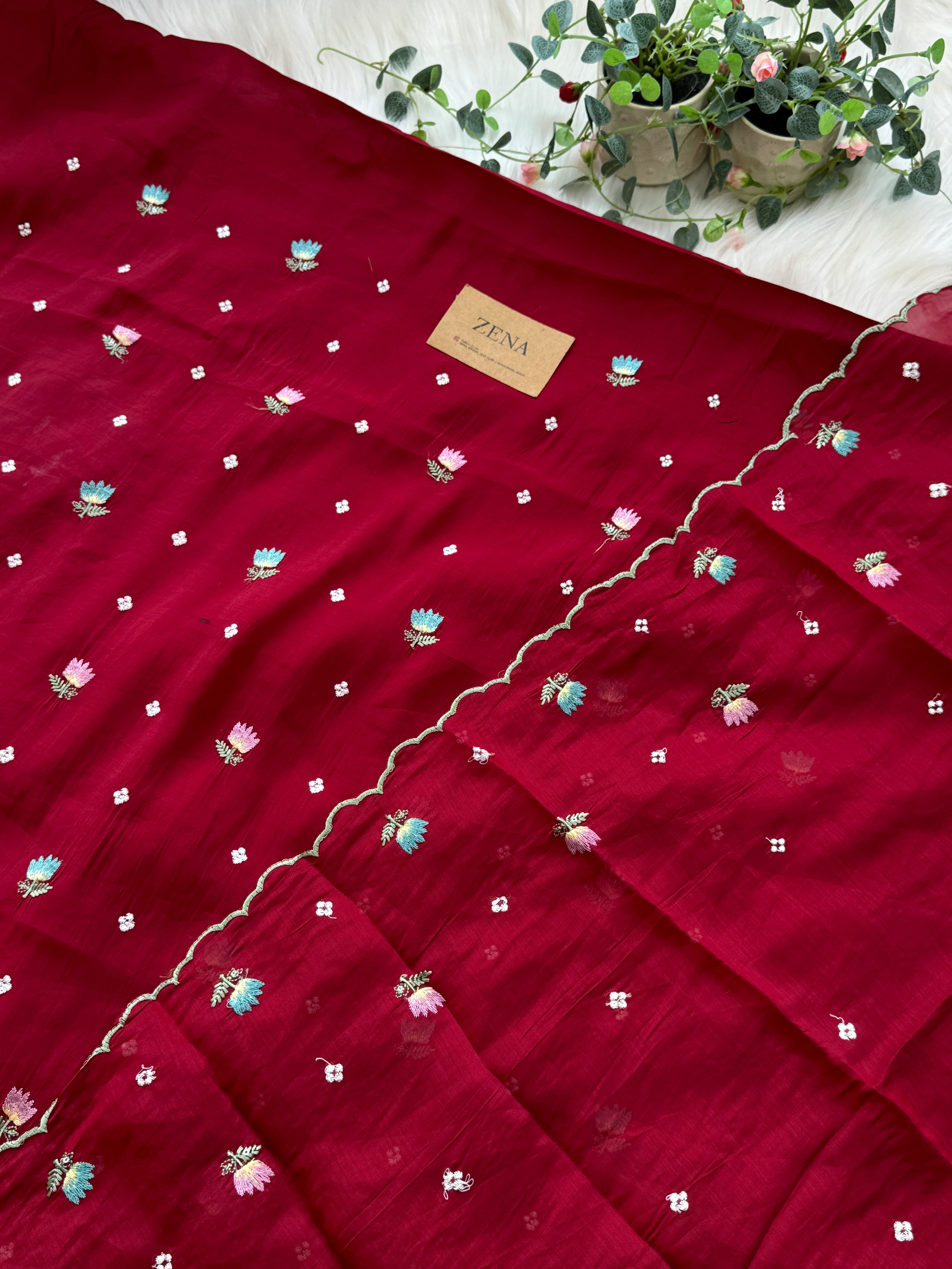 β¨ Malai Chanderi Unstitched Suit β¨ - Image 4
