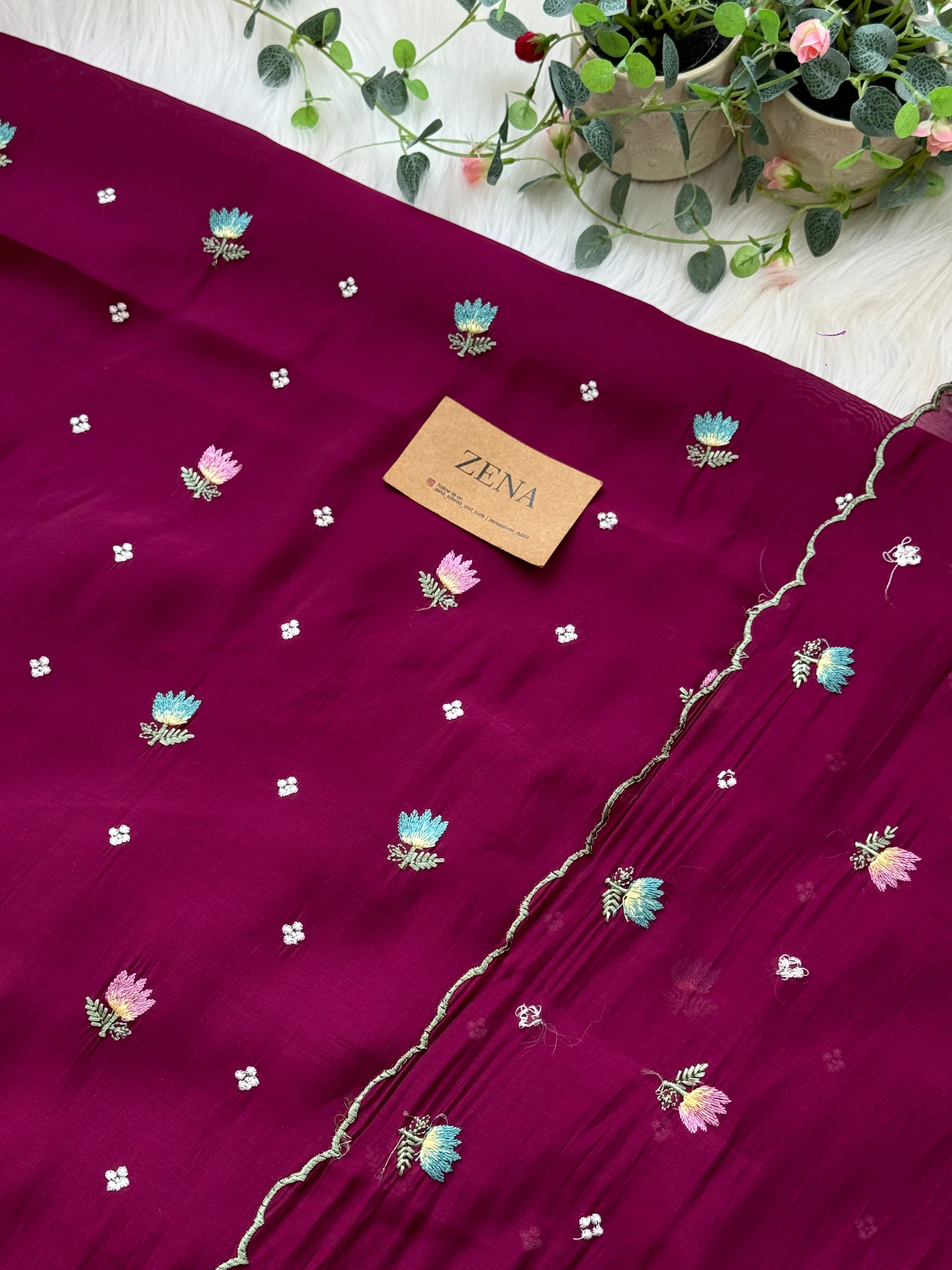 β¨ Malai Chanderi Unstitched Suit β¨
