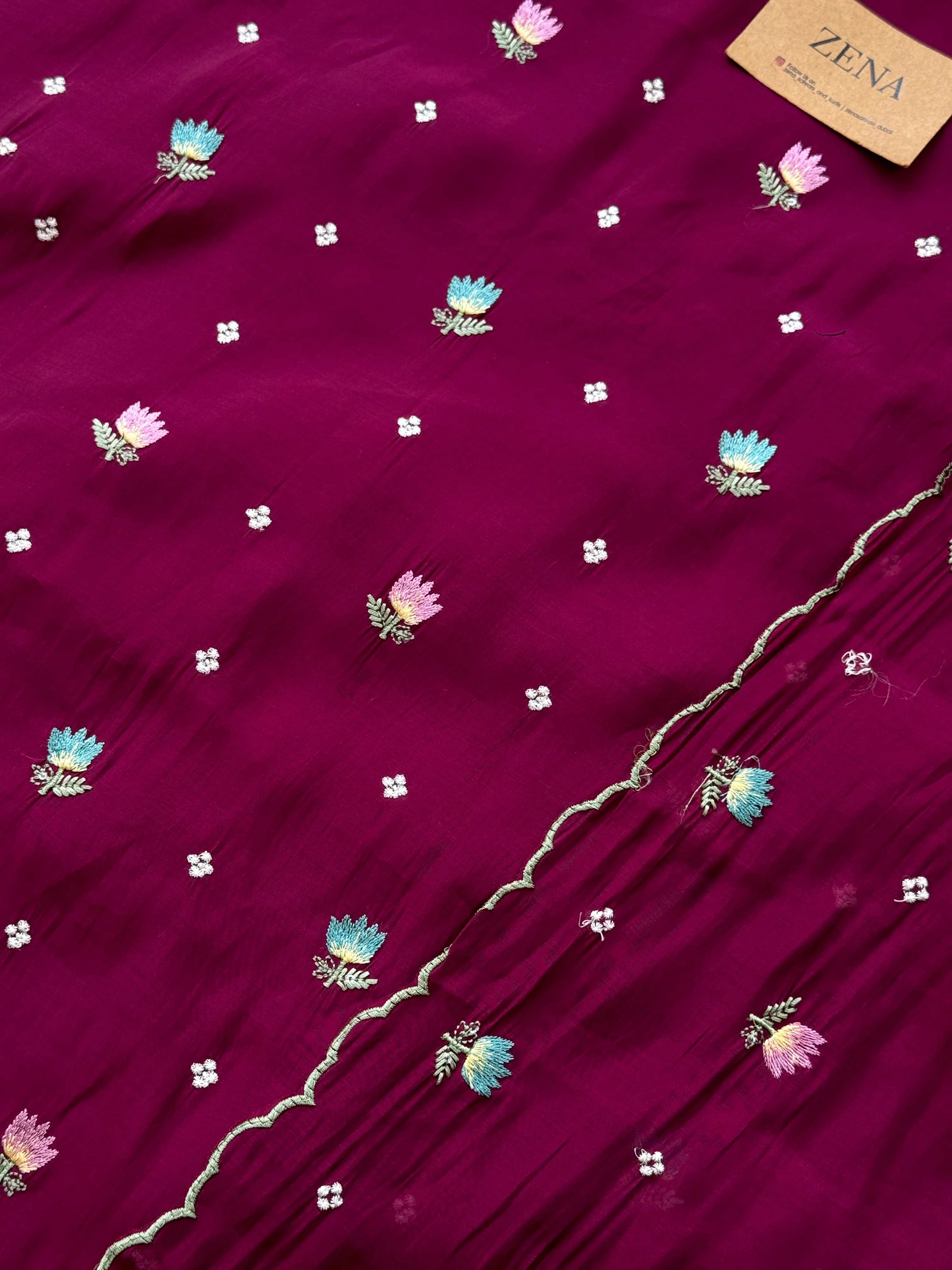 β¨ Malai Chanderi Unstitched Suit β¨ - Image 3