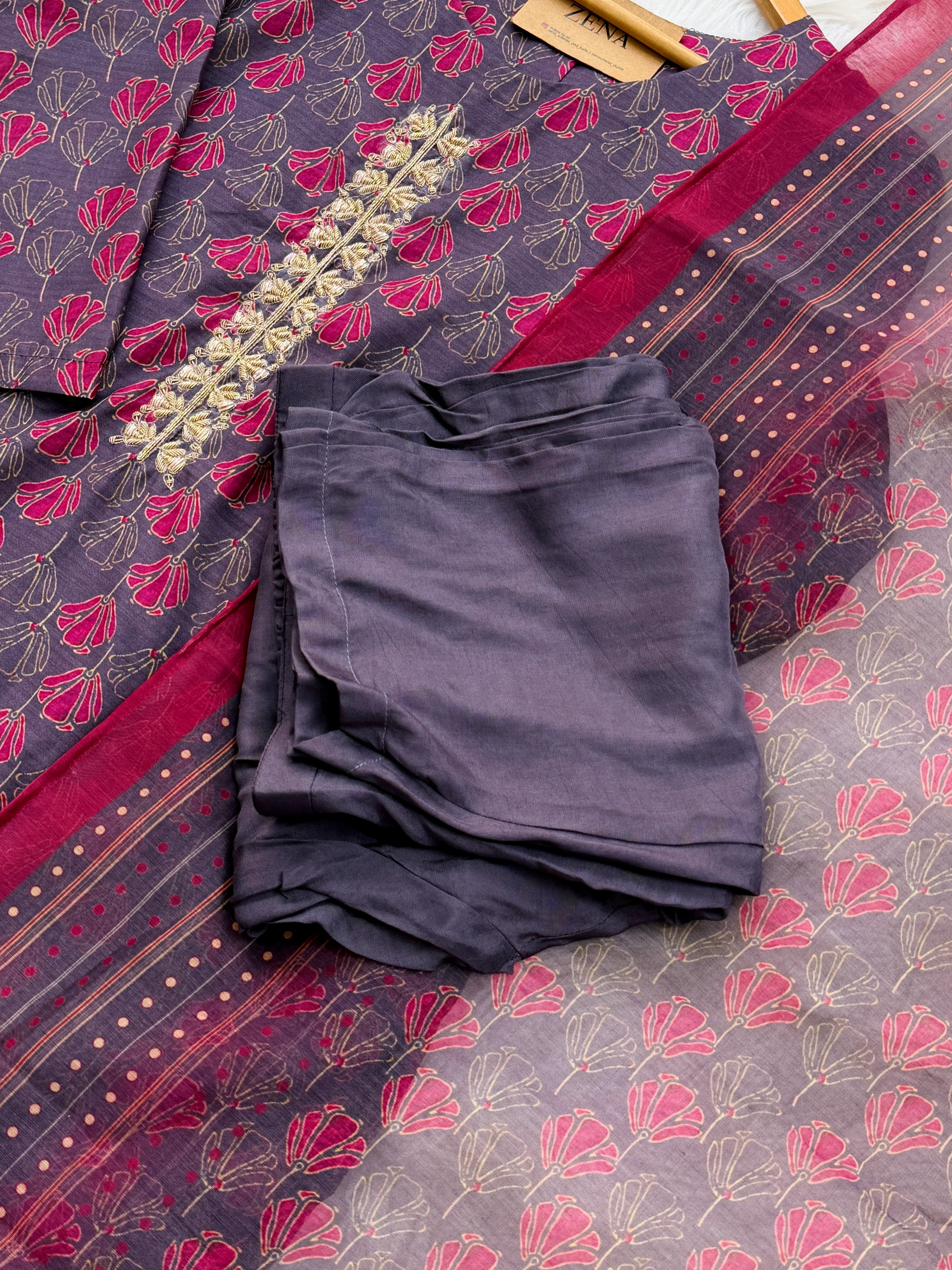 ✨ Modal Silk Digital-Printed Kurti Set ✨ - Image 3