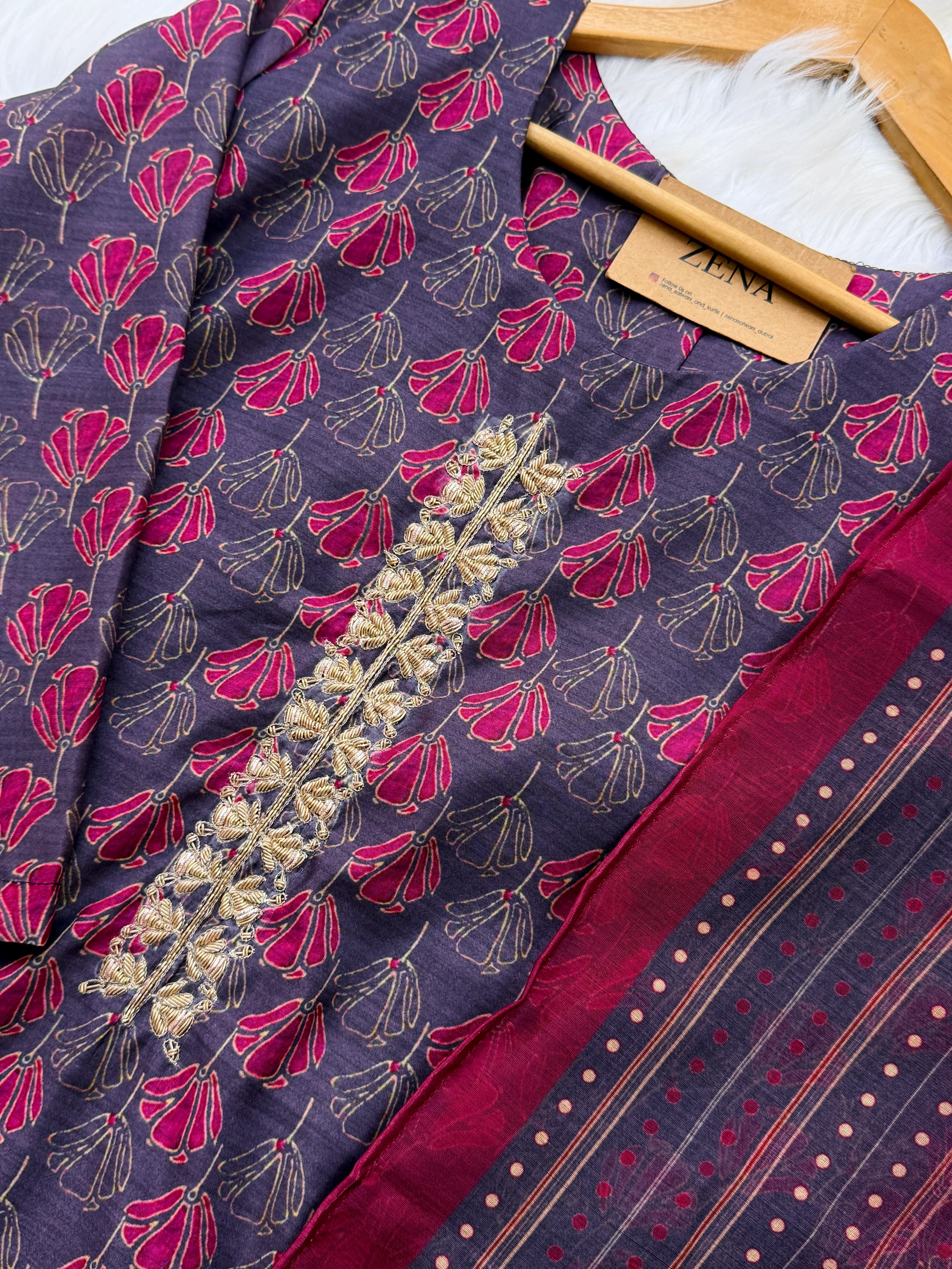 ✨ Modal Silk Digital-Printed Kurti Set ✨ - Image 5