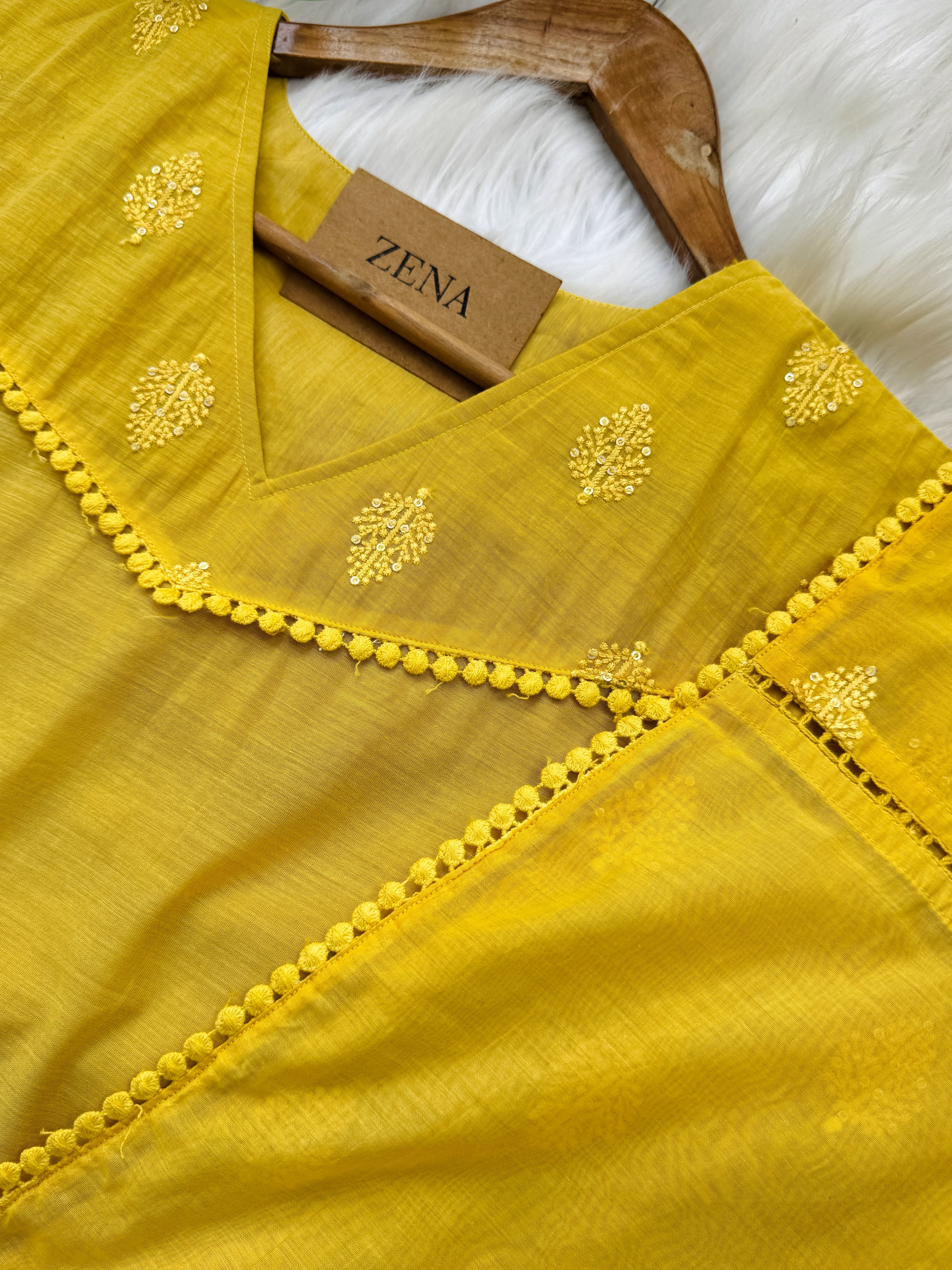 β¨ Mul Chanderi Embroidered Anarkali Set β¨ - Image 3