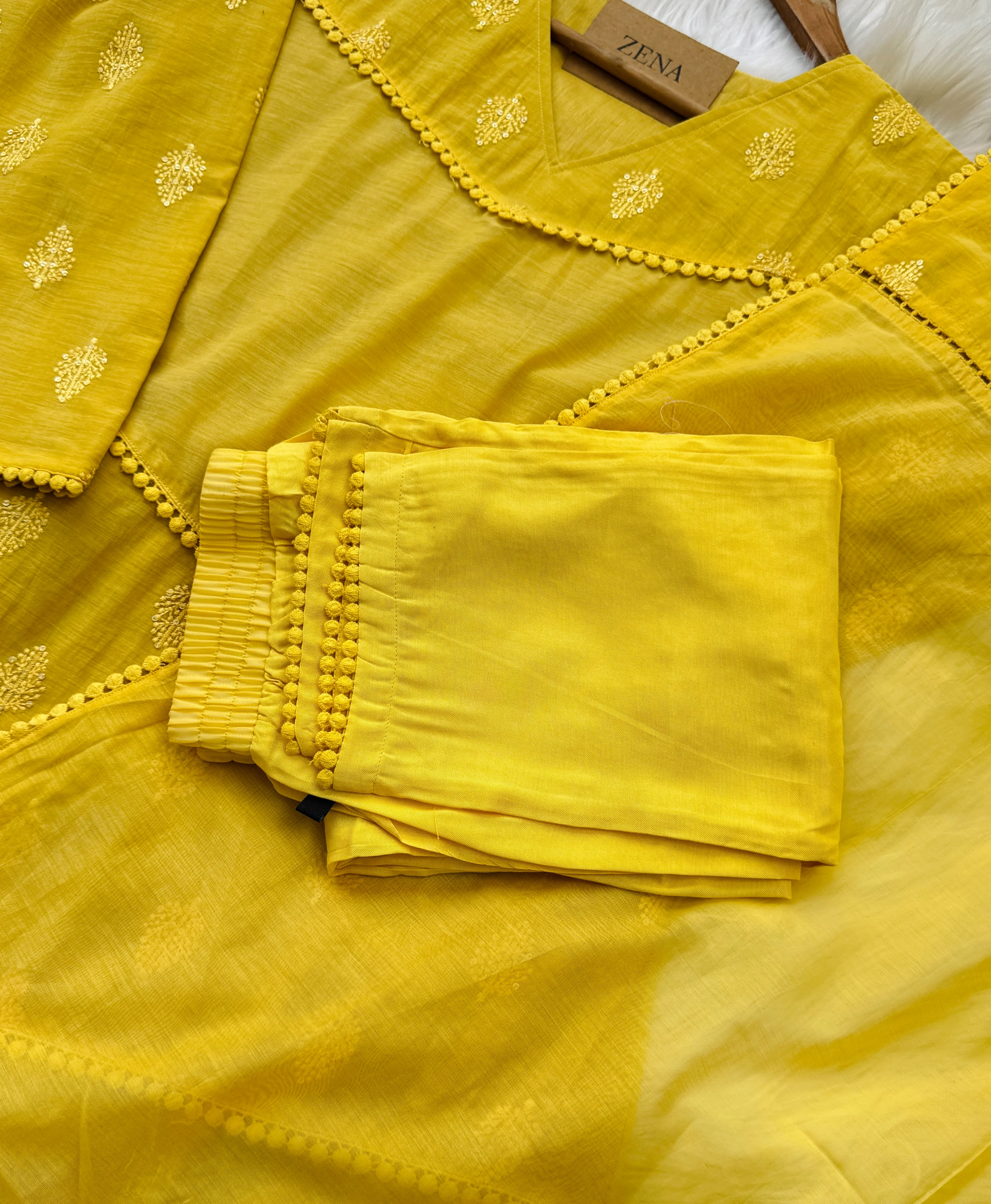 β¨ Mul Chanderi Embroidered Anarkali Set β¨ - Image 4