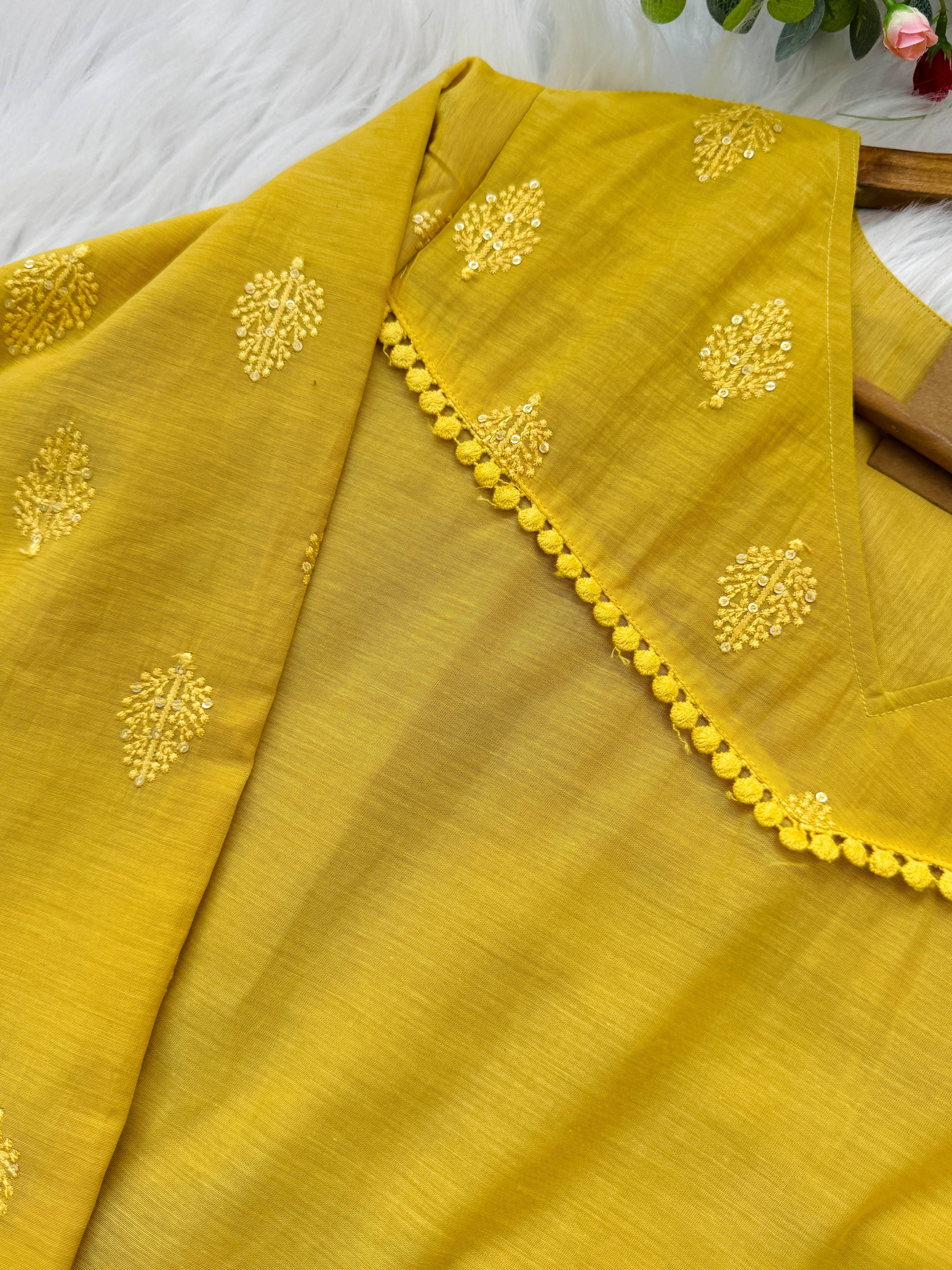 β¨ Mul Chanderi Embroidered Anarkali Set β¨ - Image 5