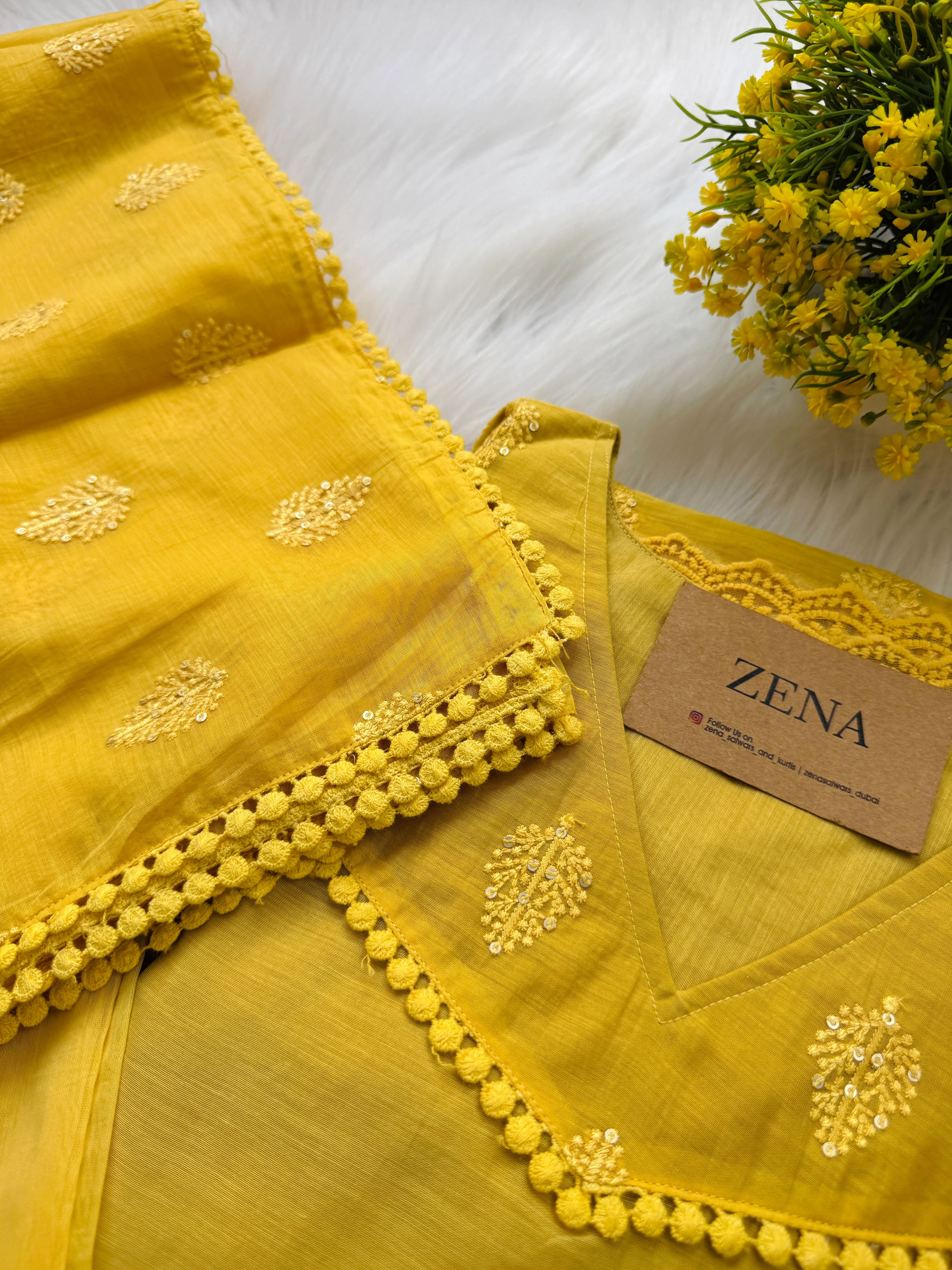 β¨ Mul Chanderi Embroidered Anarkali Set β¨ - Image 6