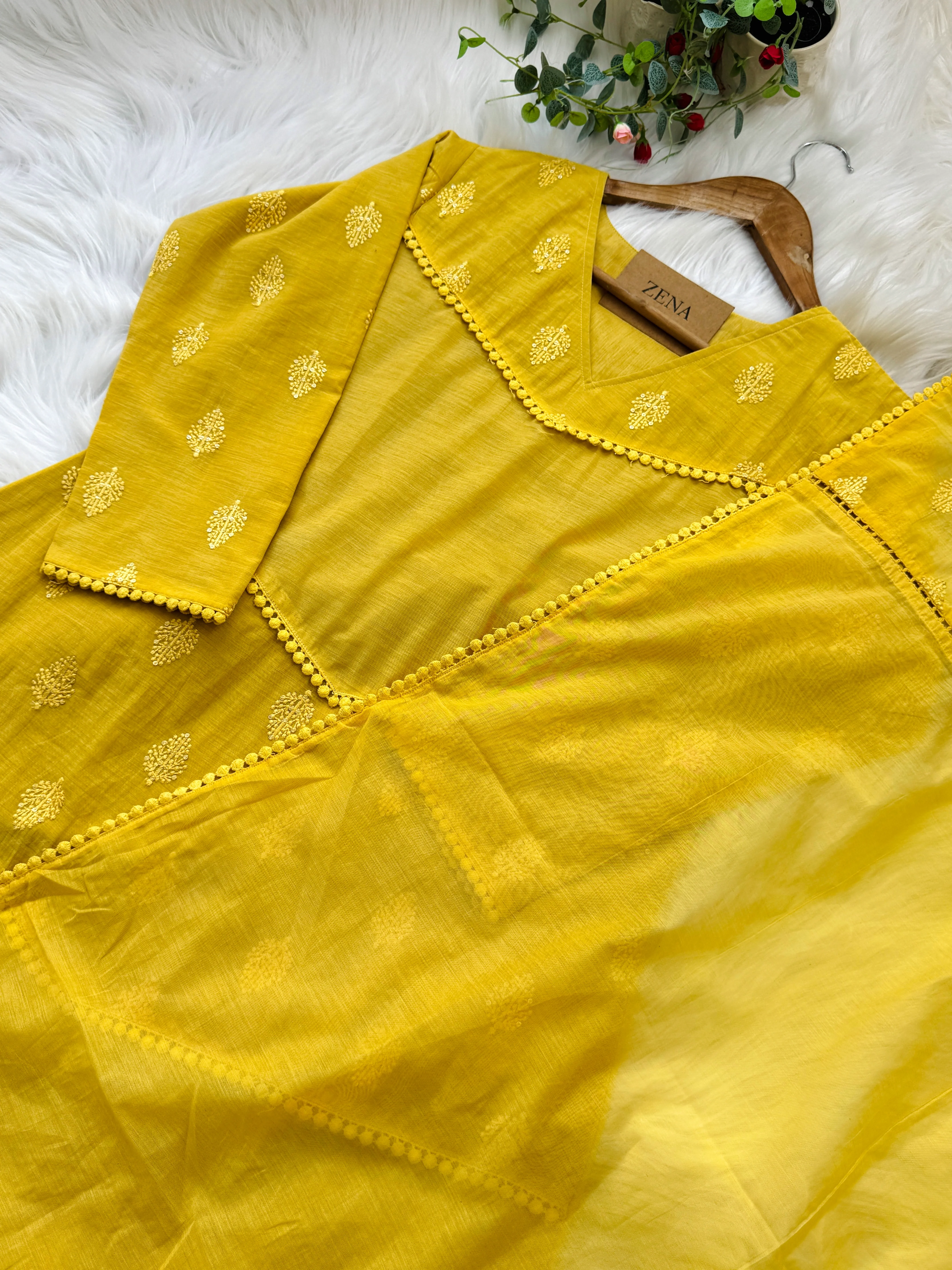 β¨ Mul Chanderi Embroidered Anarkali Set β¨ - Image 7