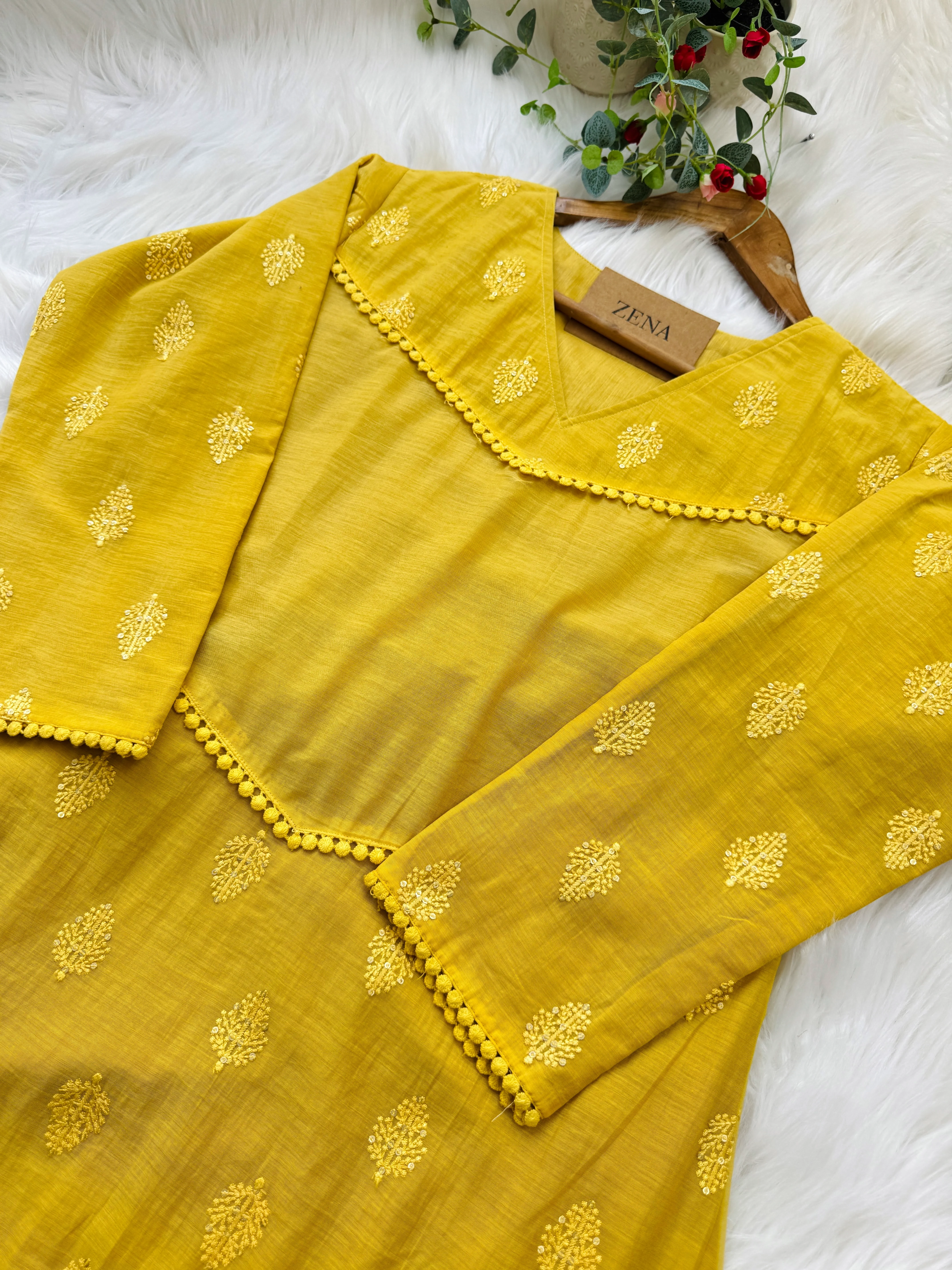 β¨ Mul Chanderi Embroidered Anarkali Set β¨ - Image 8