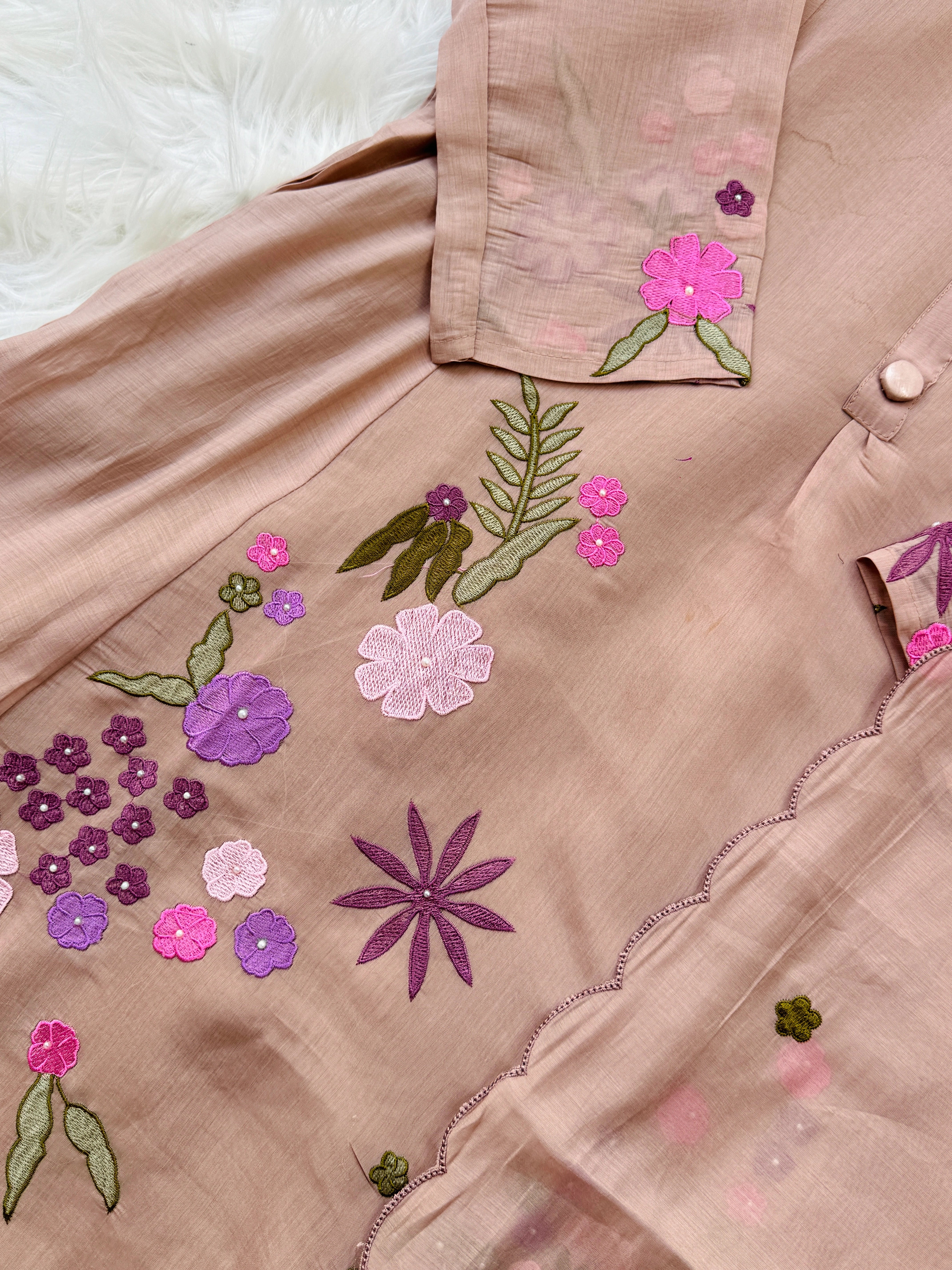 β¨ Mul Chanderi Embroidered Anarkali Set β¨ - Image 13