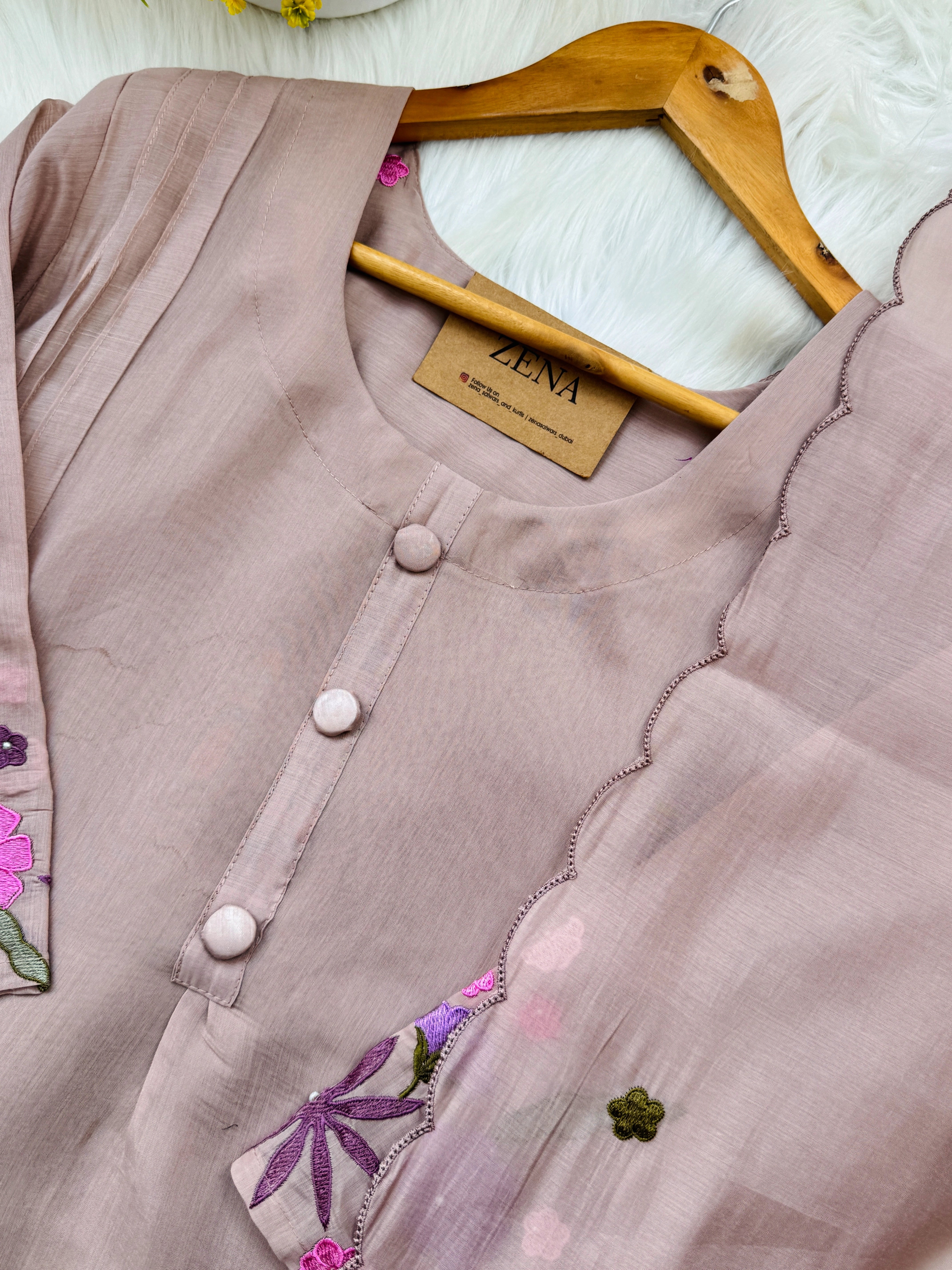 β¨ Mul Chanderi Embroidered Anarkali Set β¨ - Image 5
