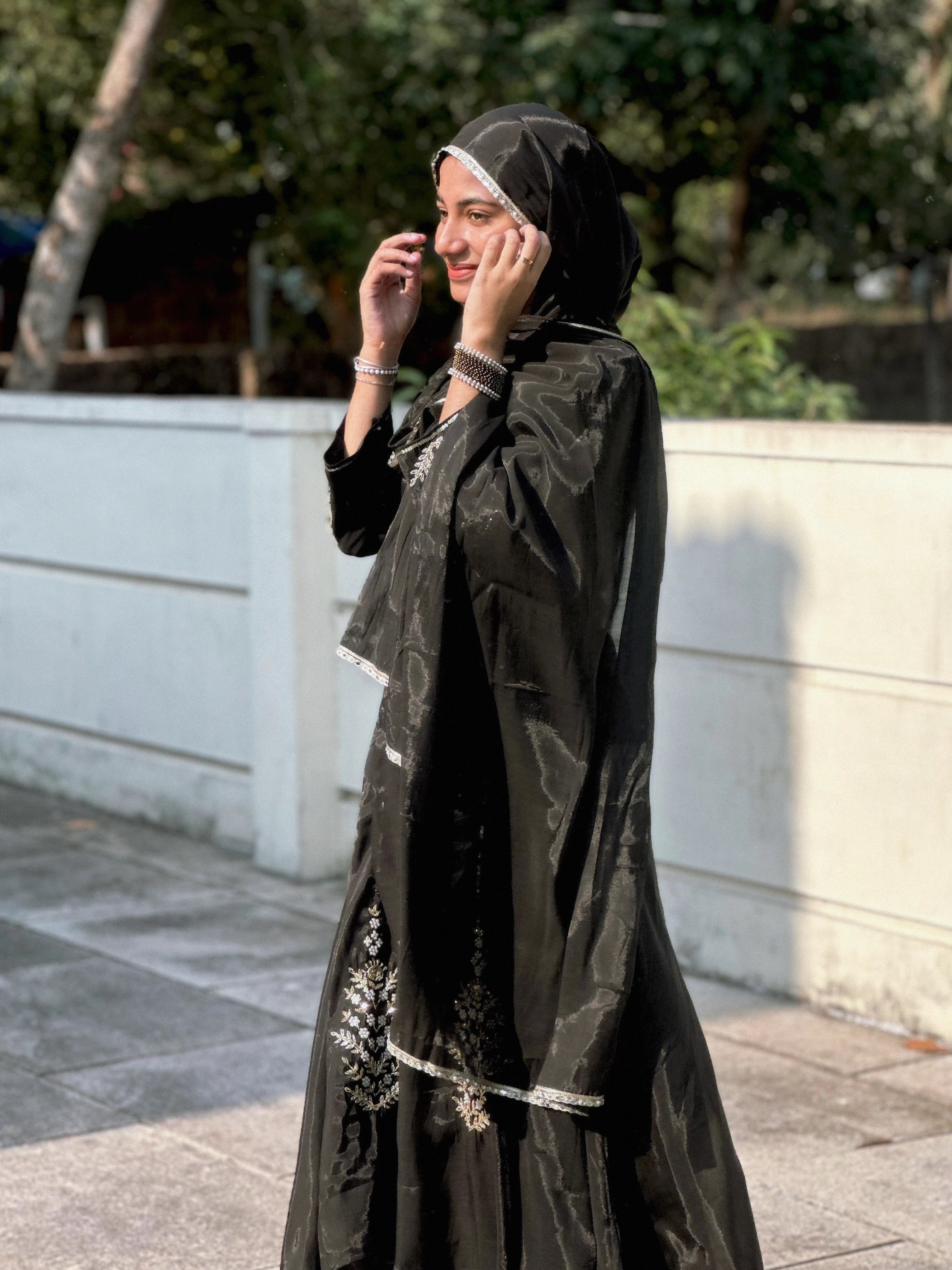 β¨ Mul Chanderi Hand Detailed Anarkali Set β¨ - Image 10