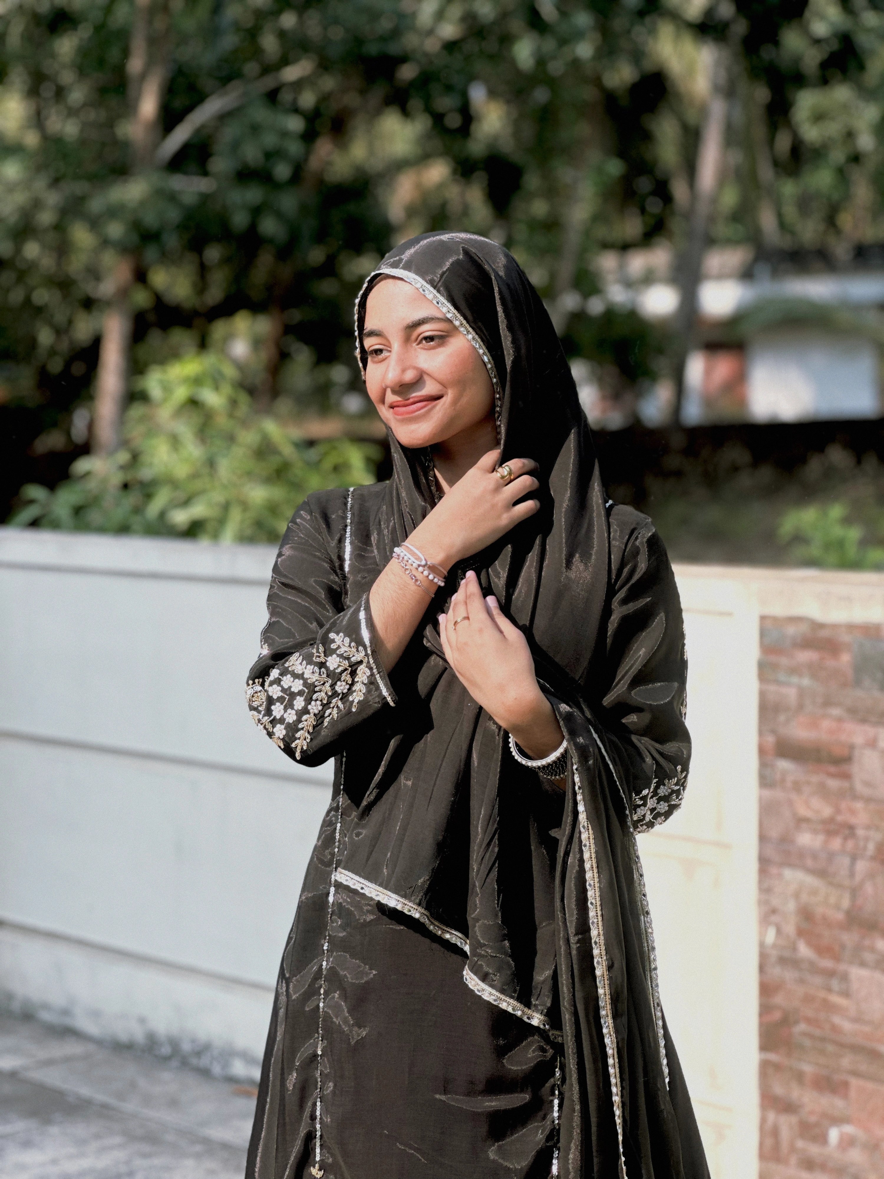 β¨ Mul Chanderi Hand Detailed Anarkali Set β¨ - Image 11