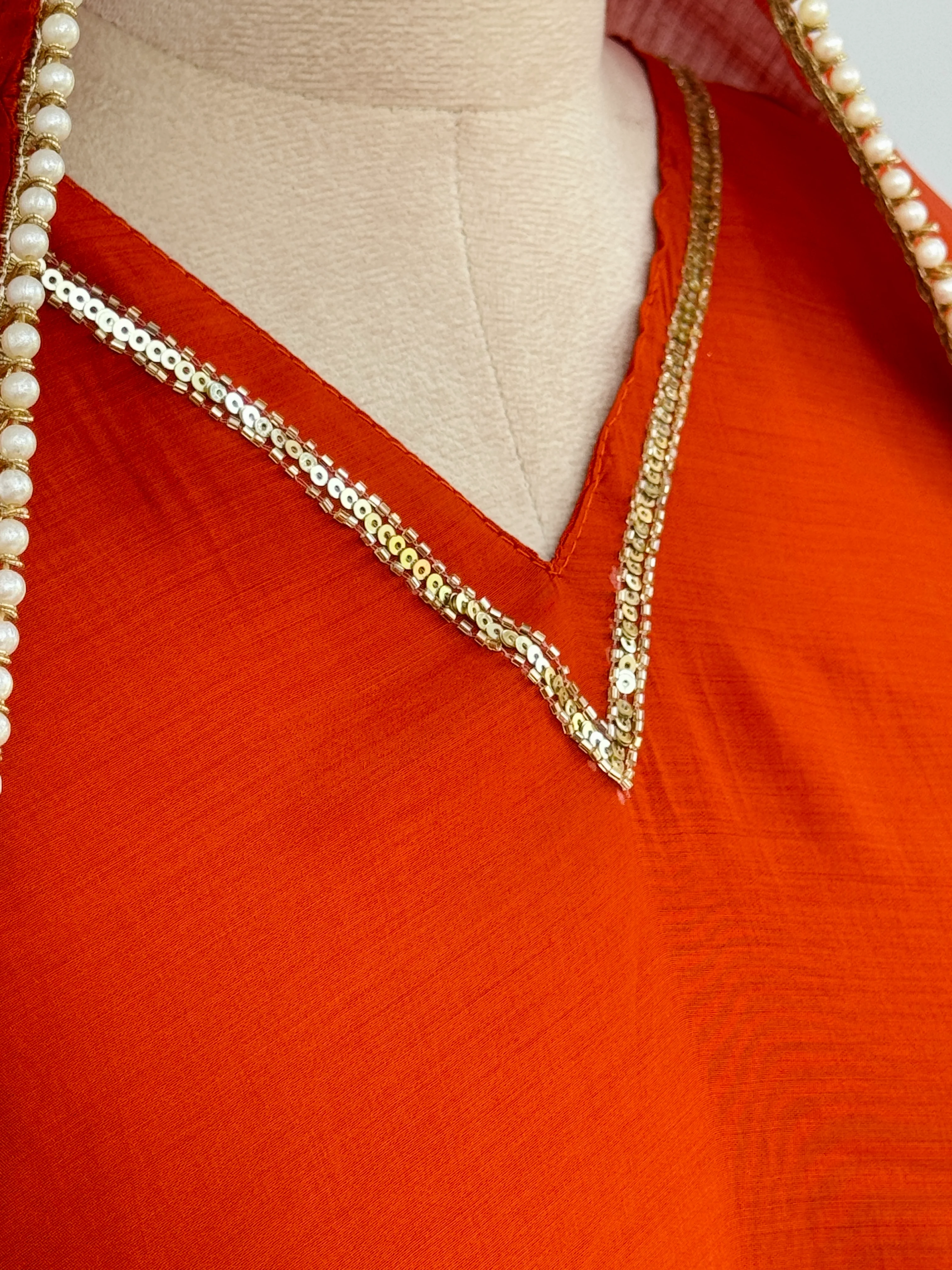 β¨ Mul Chanderi Hand Detailed Anarkali Set β¨ - Image 8