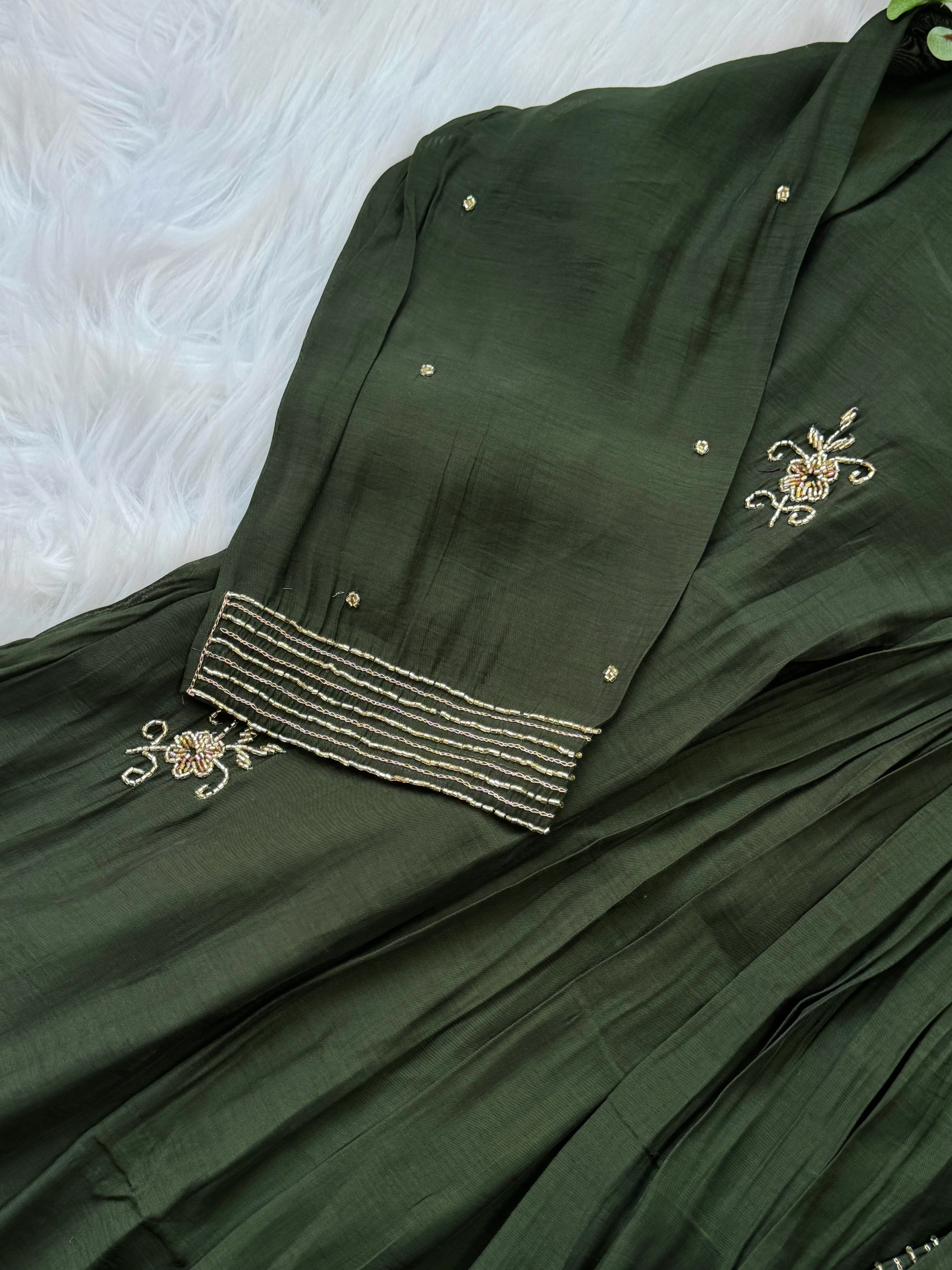 ✨ Mul Chanderi Hand Detailed Anarkali Suit ✨ - Image 7