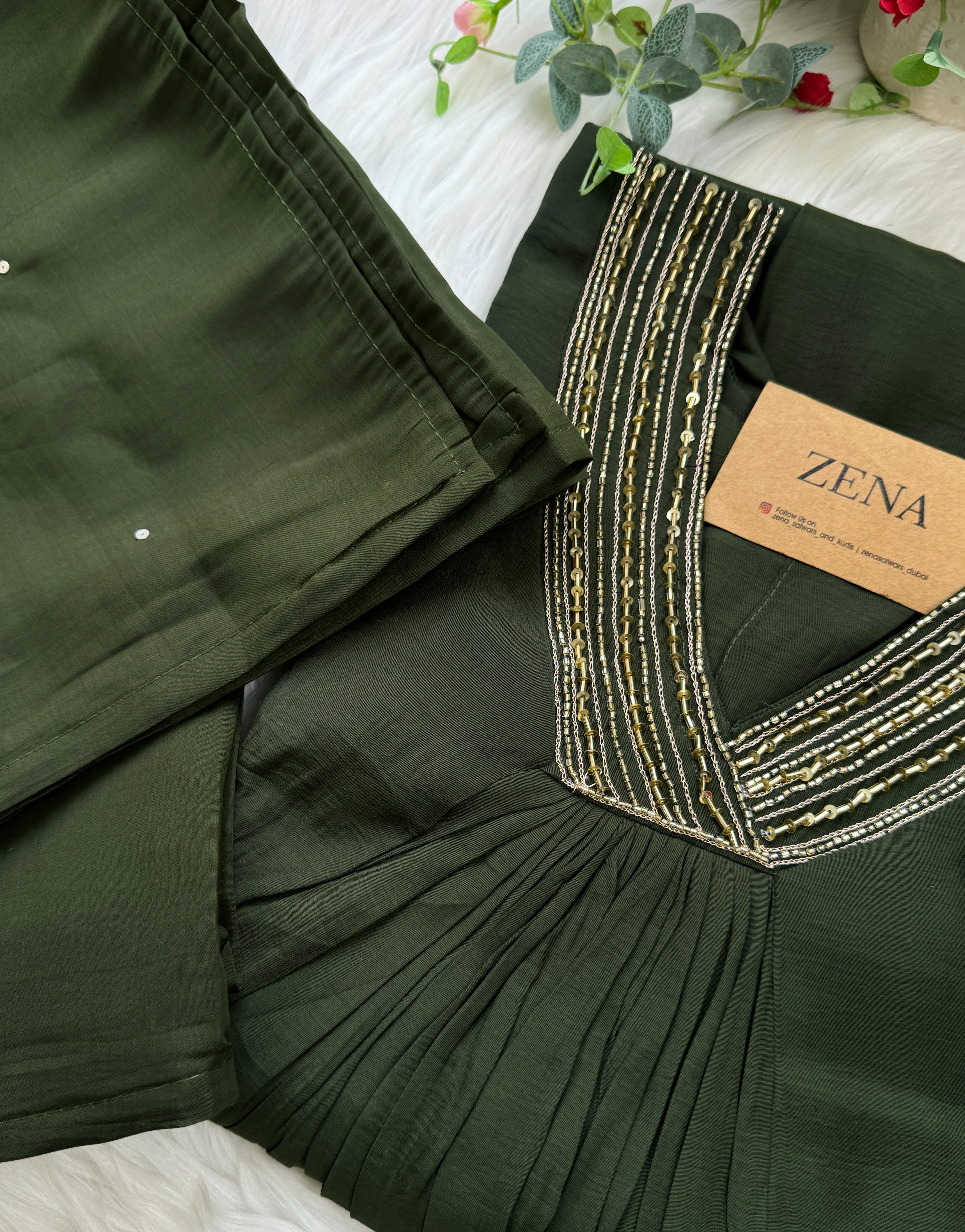 ✨ Mul Chanderi Hand Detailed Anarkali Suit ✨ - Image 8