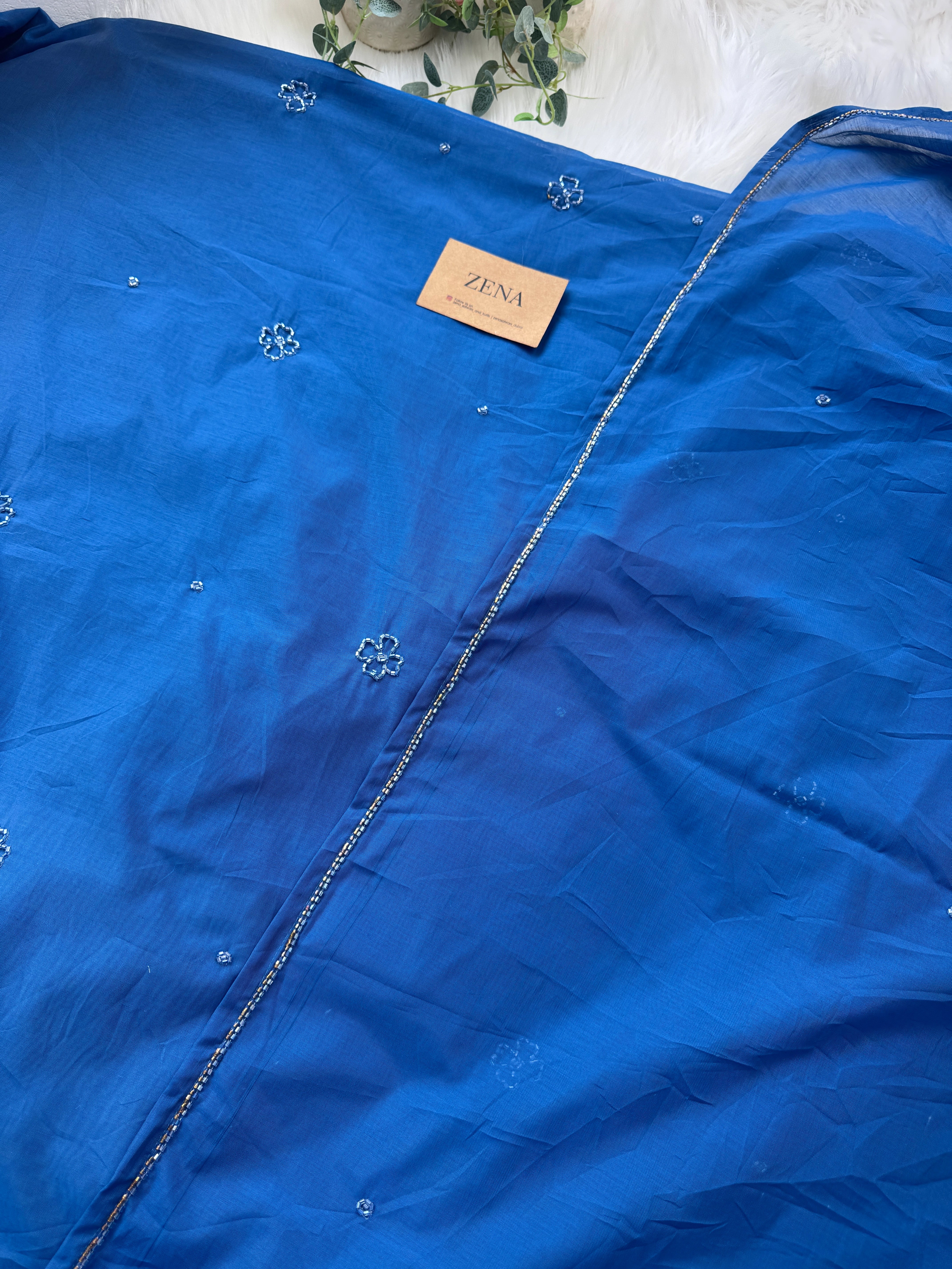 β¨ Mul Chanderi Hand-Detailed Unstitched Suit β¨ - Image 4