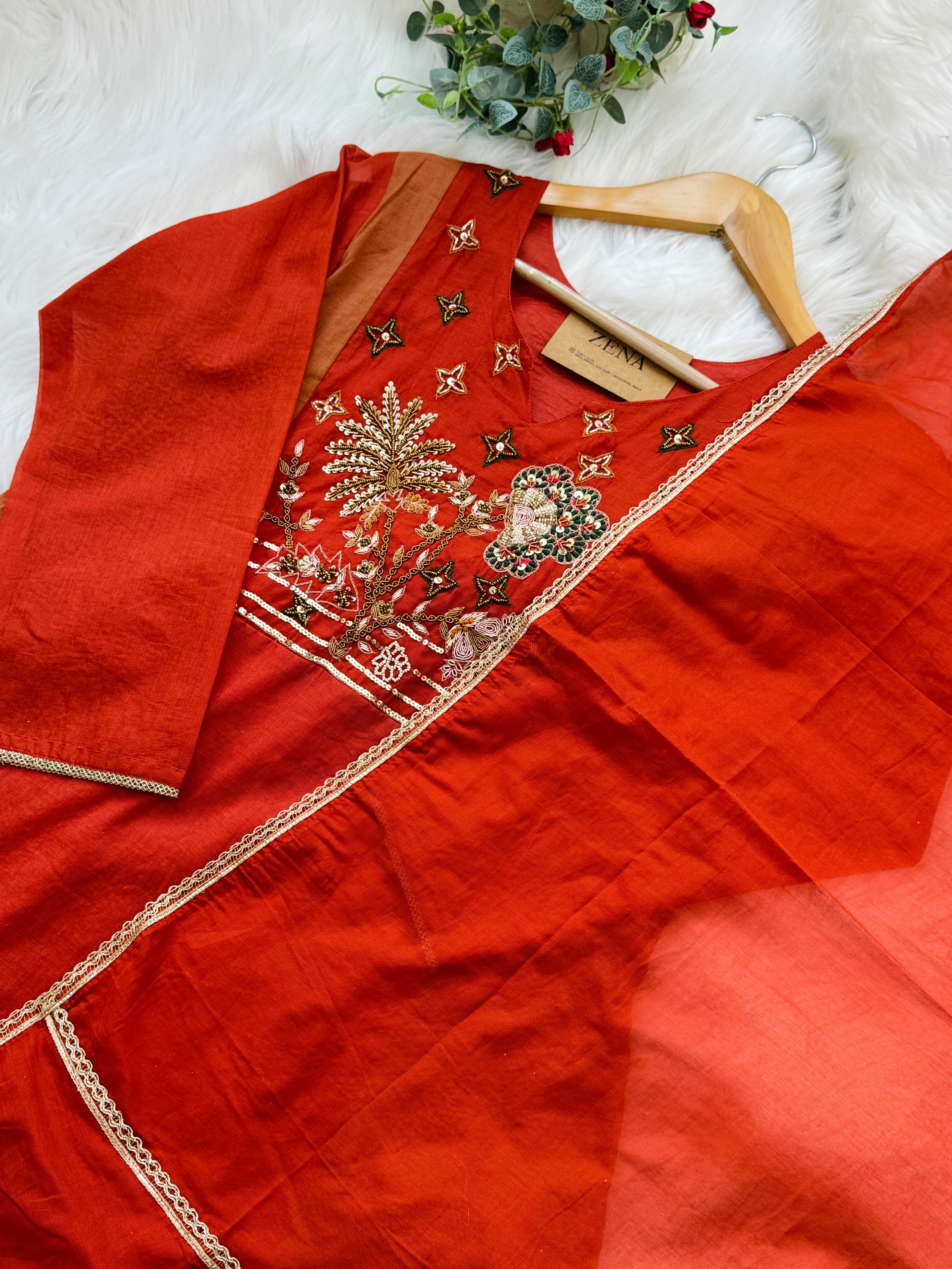 ✨ Mul Chanderi Handwork Party Wear Suit ✨ - Image 3