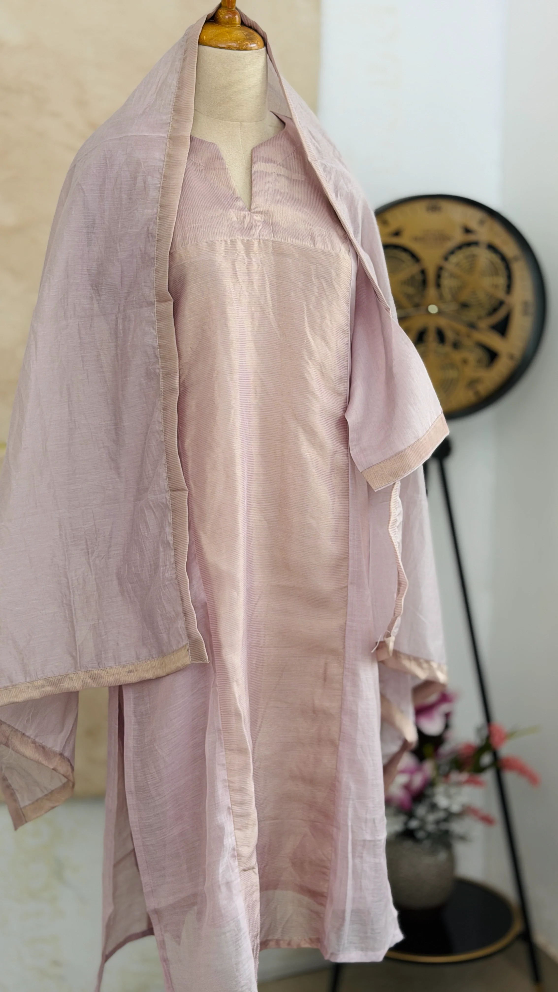 ✨ Mul Chanderi Striped Kurti Set ✨ - Image 3
