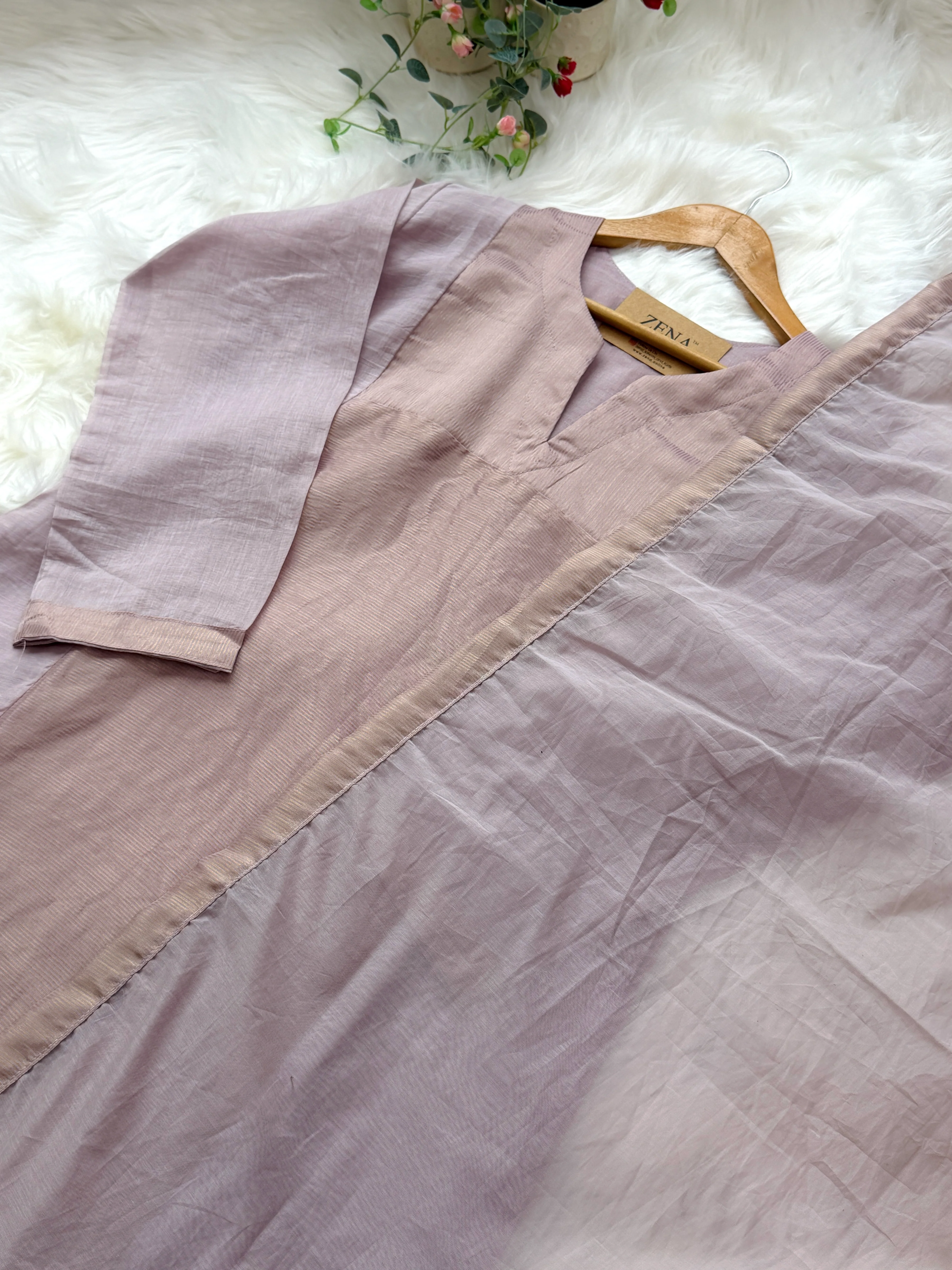 ✨ Mul Chanderi Striped Kurti Set ✨ - Image 5