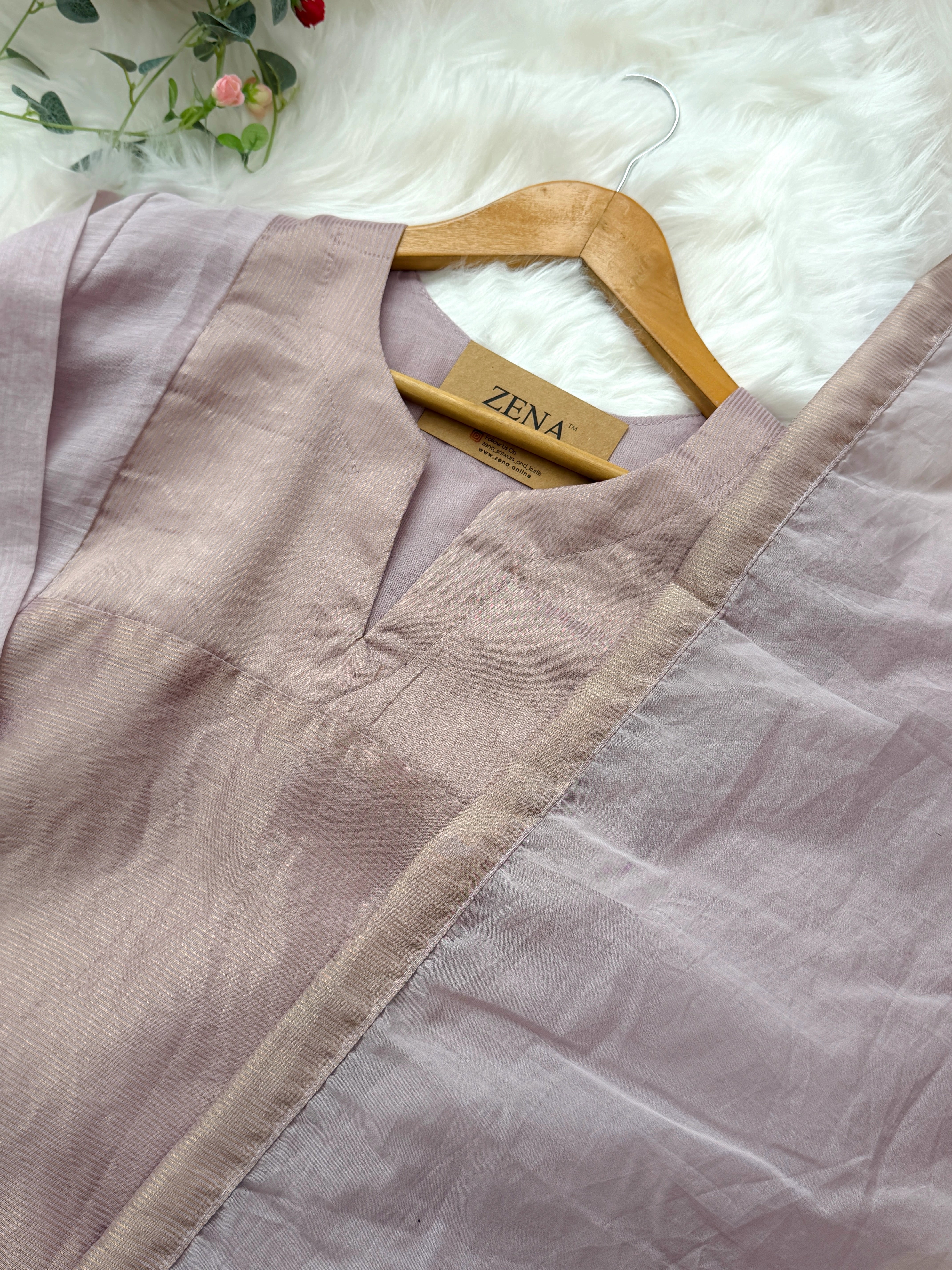 ✨ Mul Chanderi Striped Kurti Set ✨ - Image 6