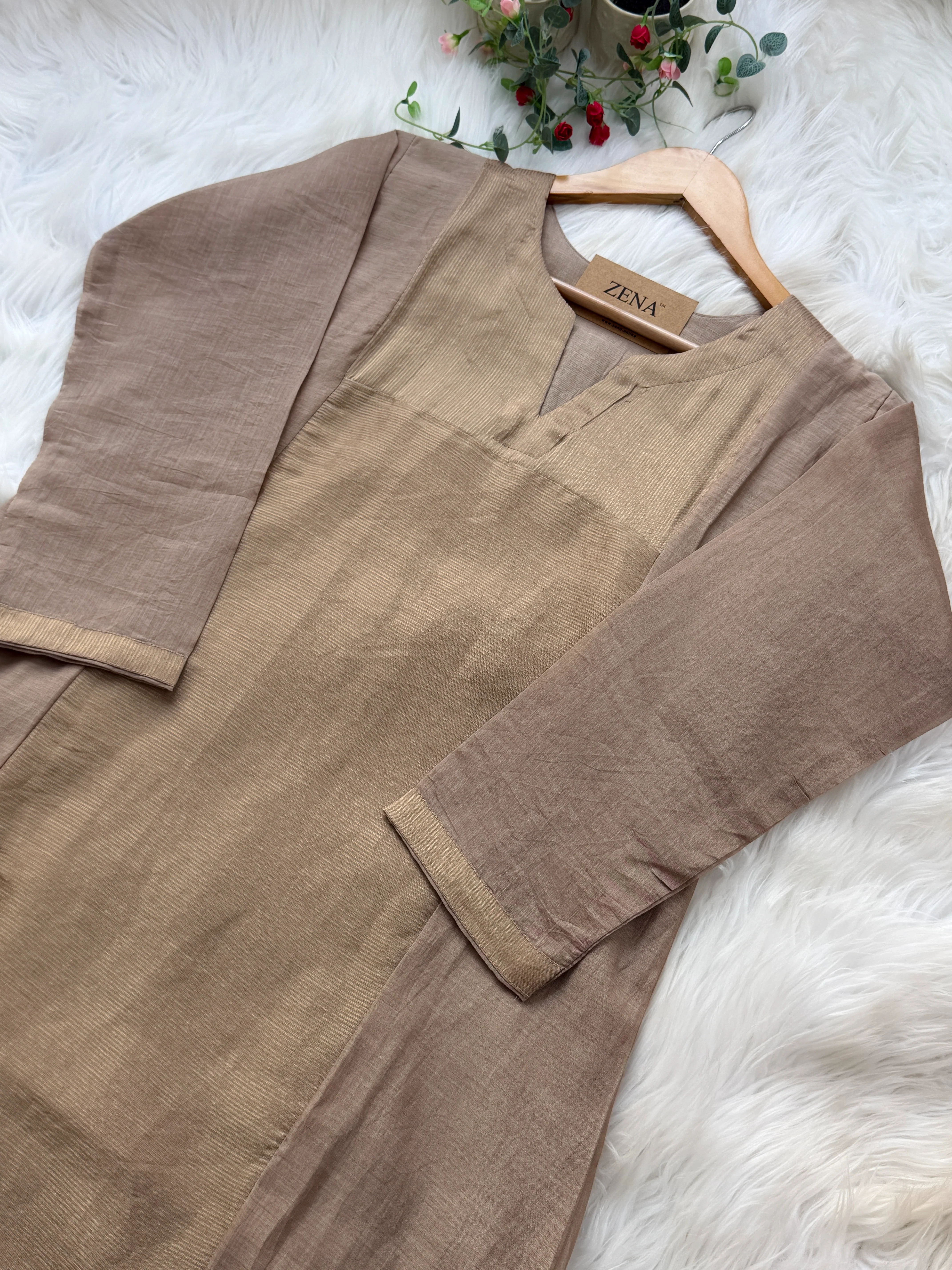 ✨ Mul Chanderi Striped Kurti Set ✨ - Image 3
