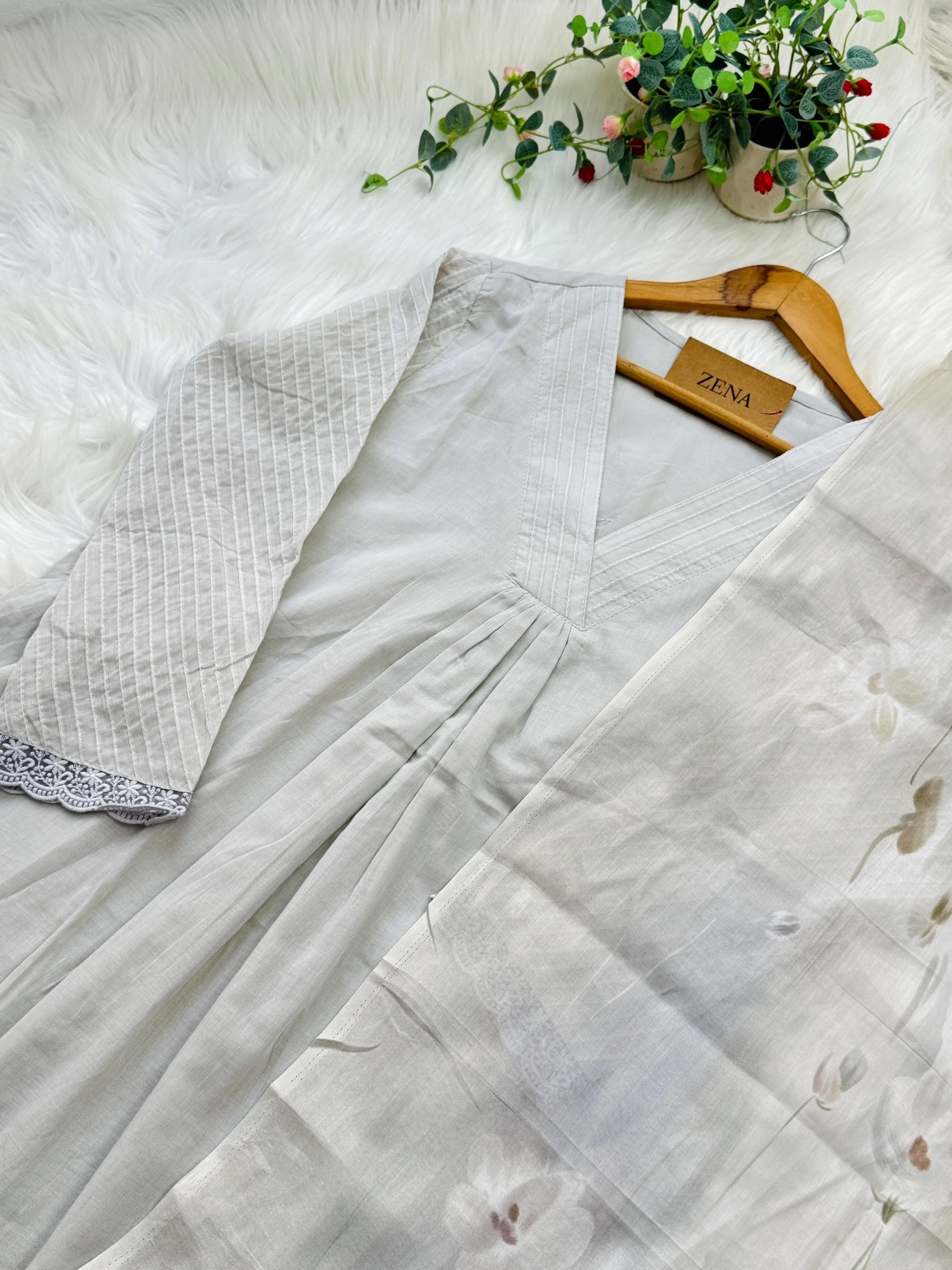 ✨ Mul Cotton Embroidered Kurti Set ✨ - Image 3