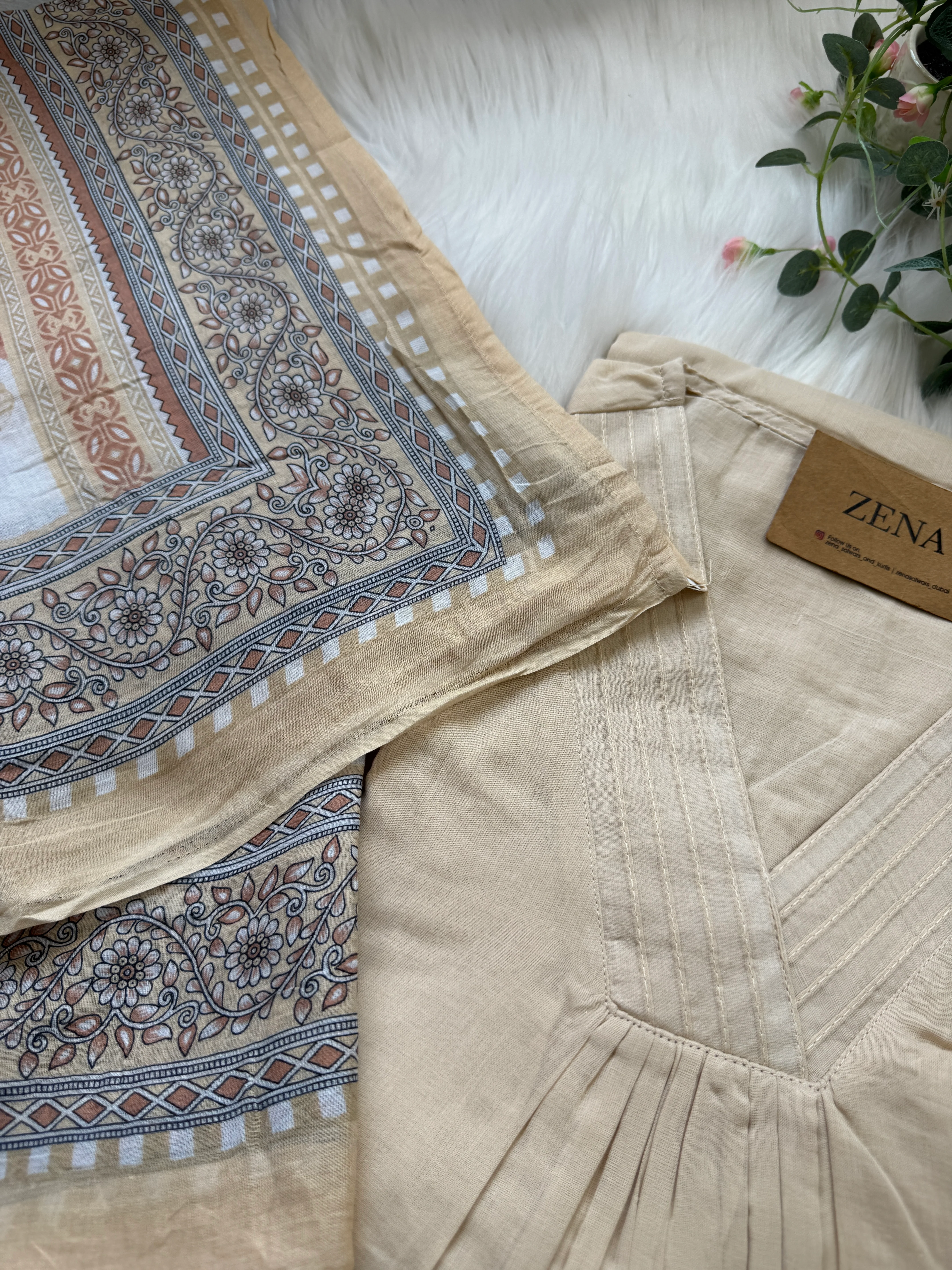 ✨ Mul Cotton Embroidered Kurti Set ✨ - Image 3