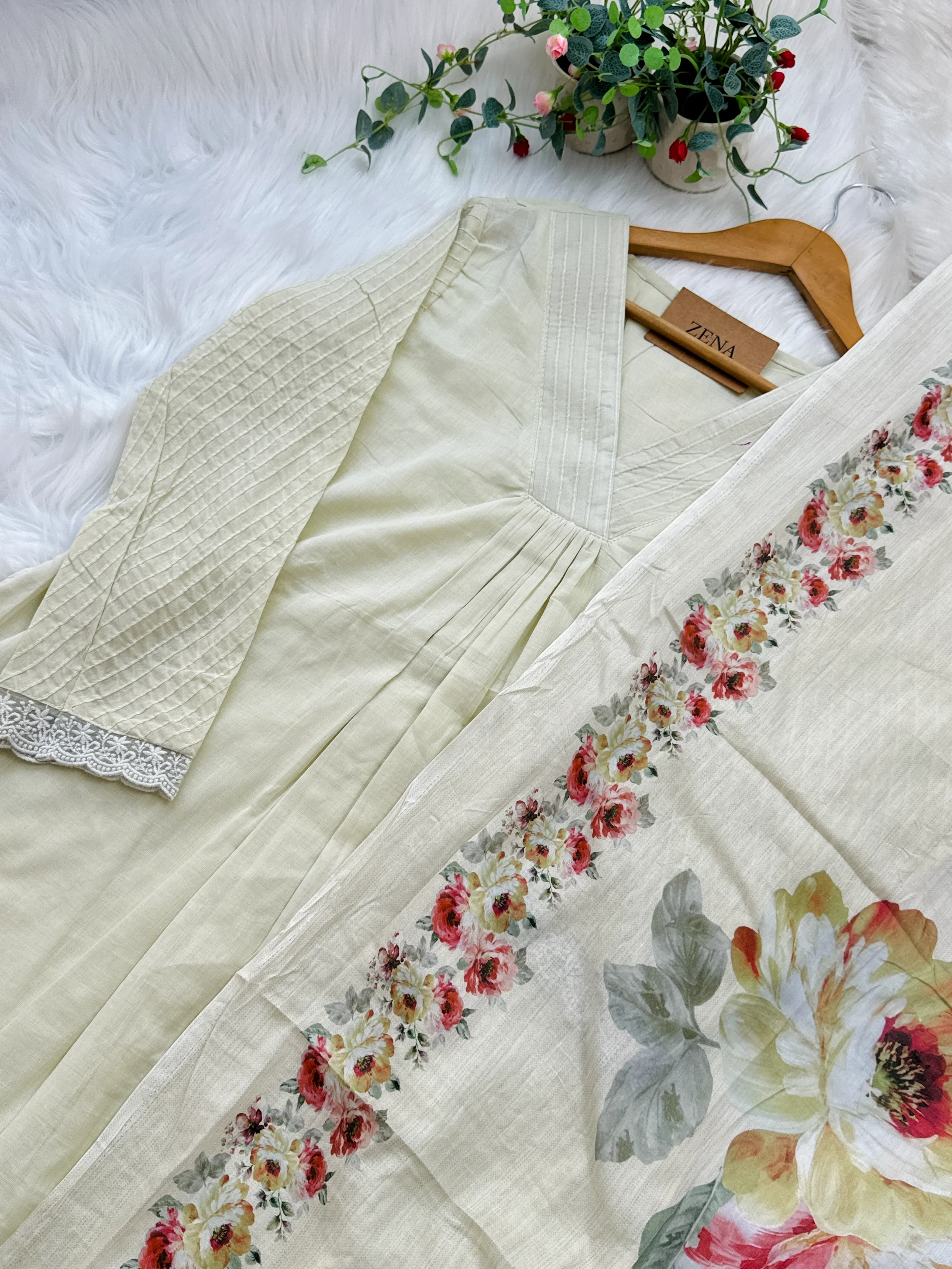 ✨ Mul Cotton Embroidered Kurti Set ✨ - Image 3