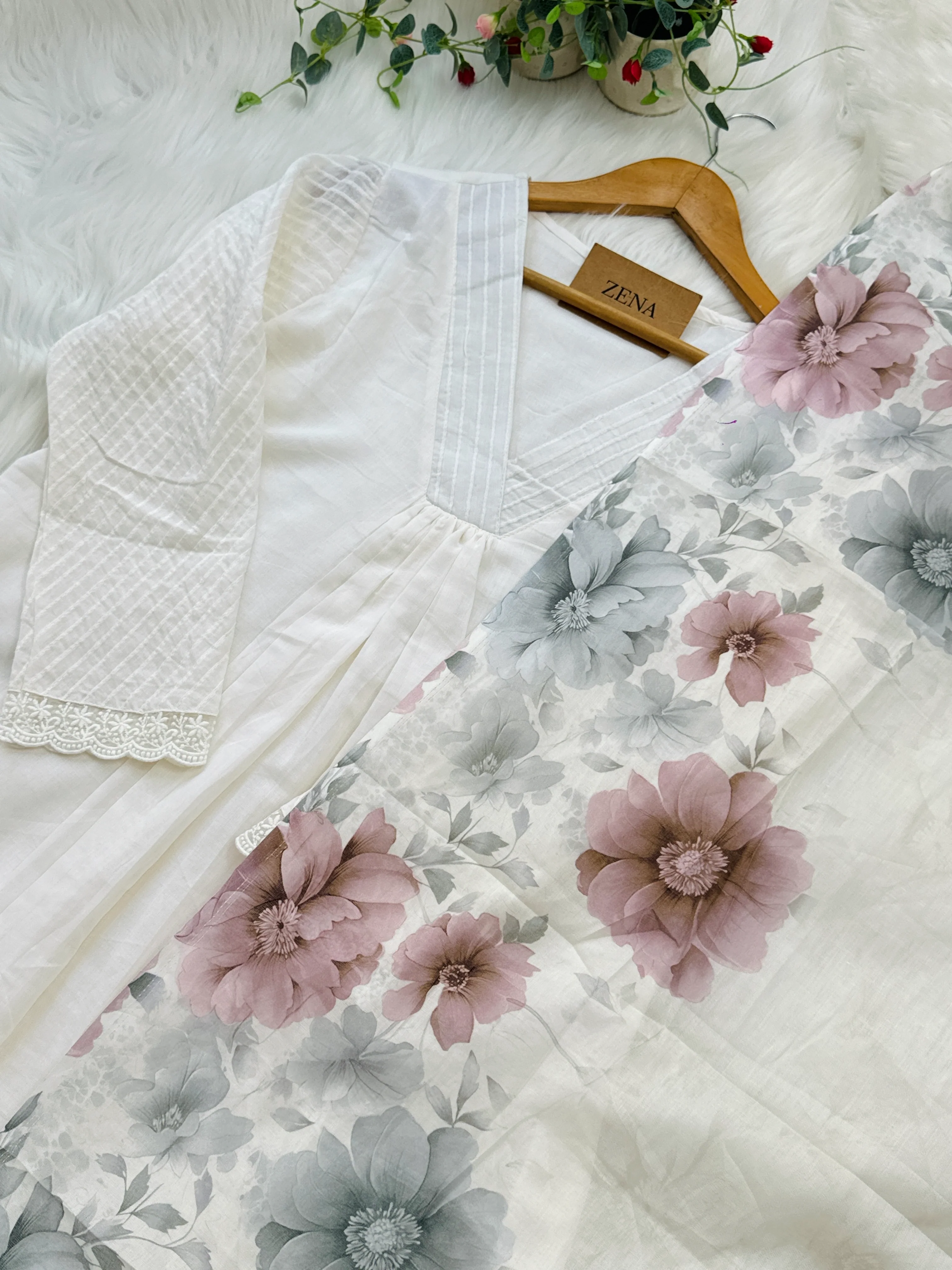 ✨ Mul Cotton Embroidered Kurti Set ✨ - Image 3