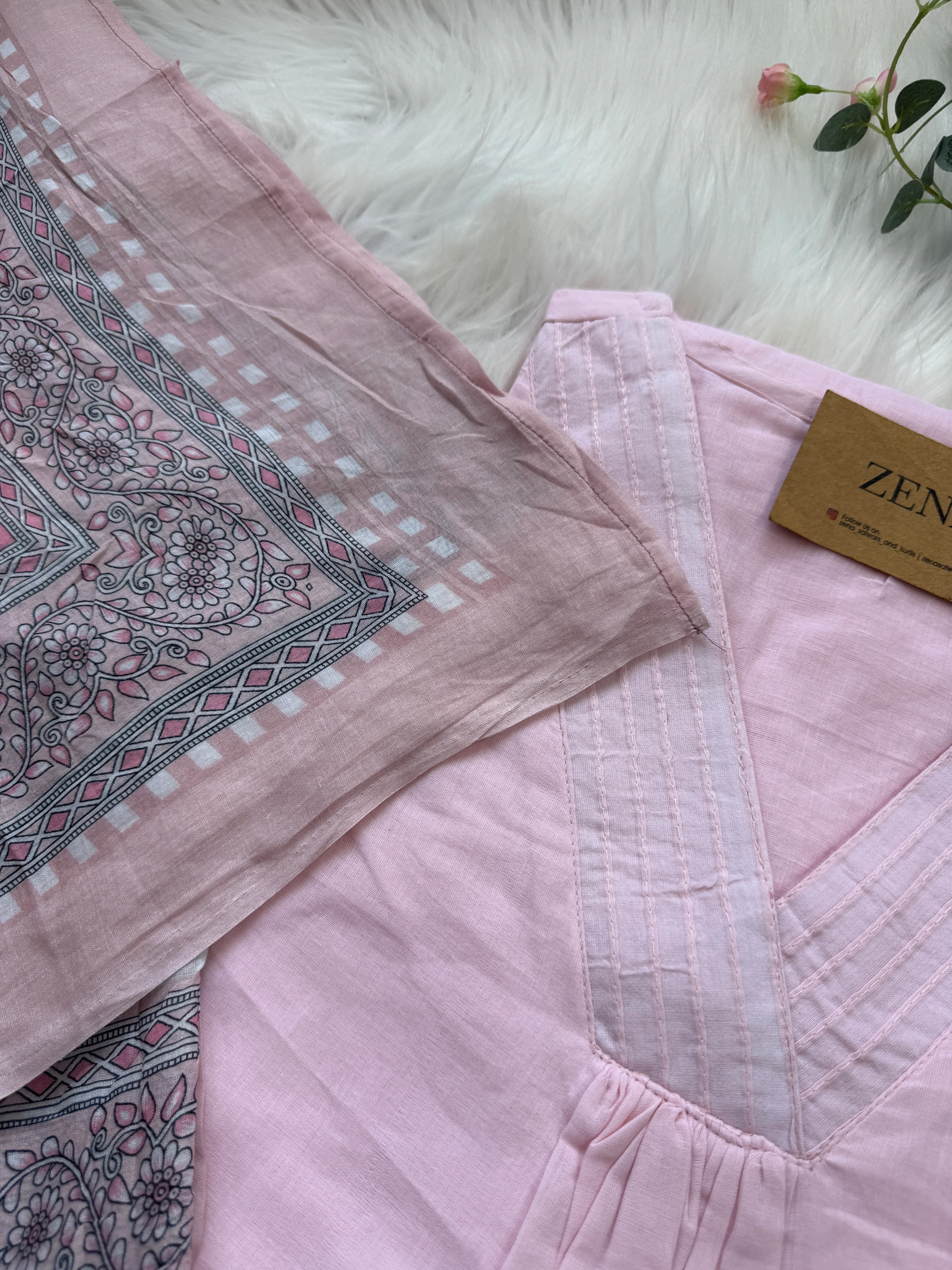 ✨ Mul Cotton Embroidered Kurti Set ✨ - Image 8