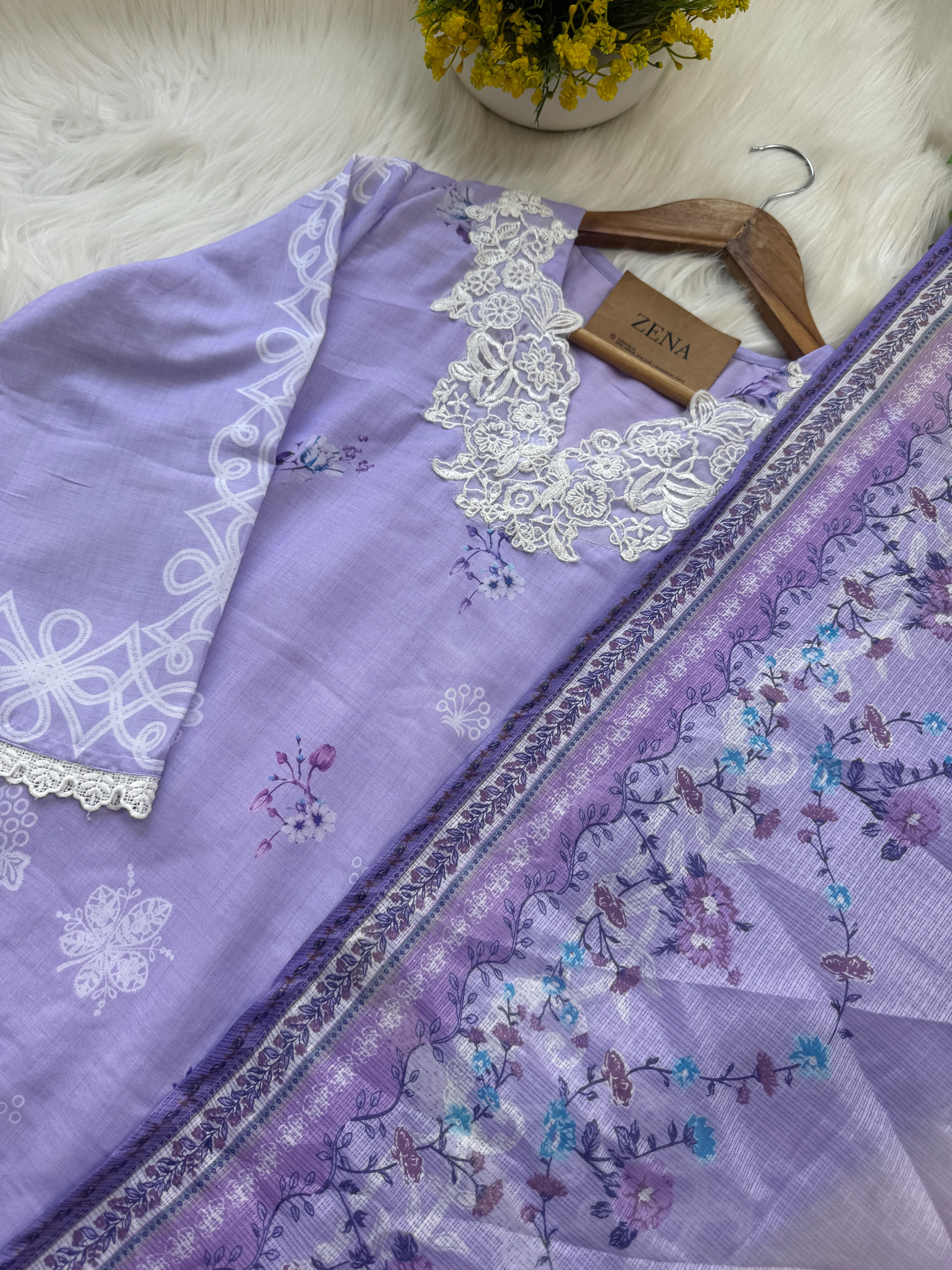 ✨ Pakistani Embroidered Cotton Kurti Set ✨ - Image 5