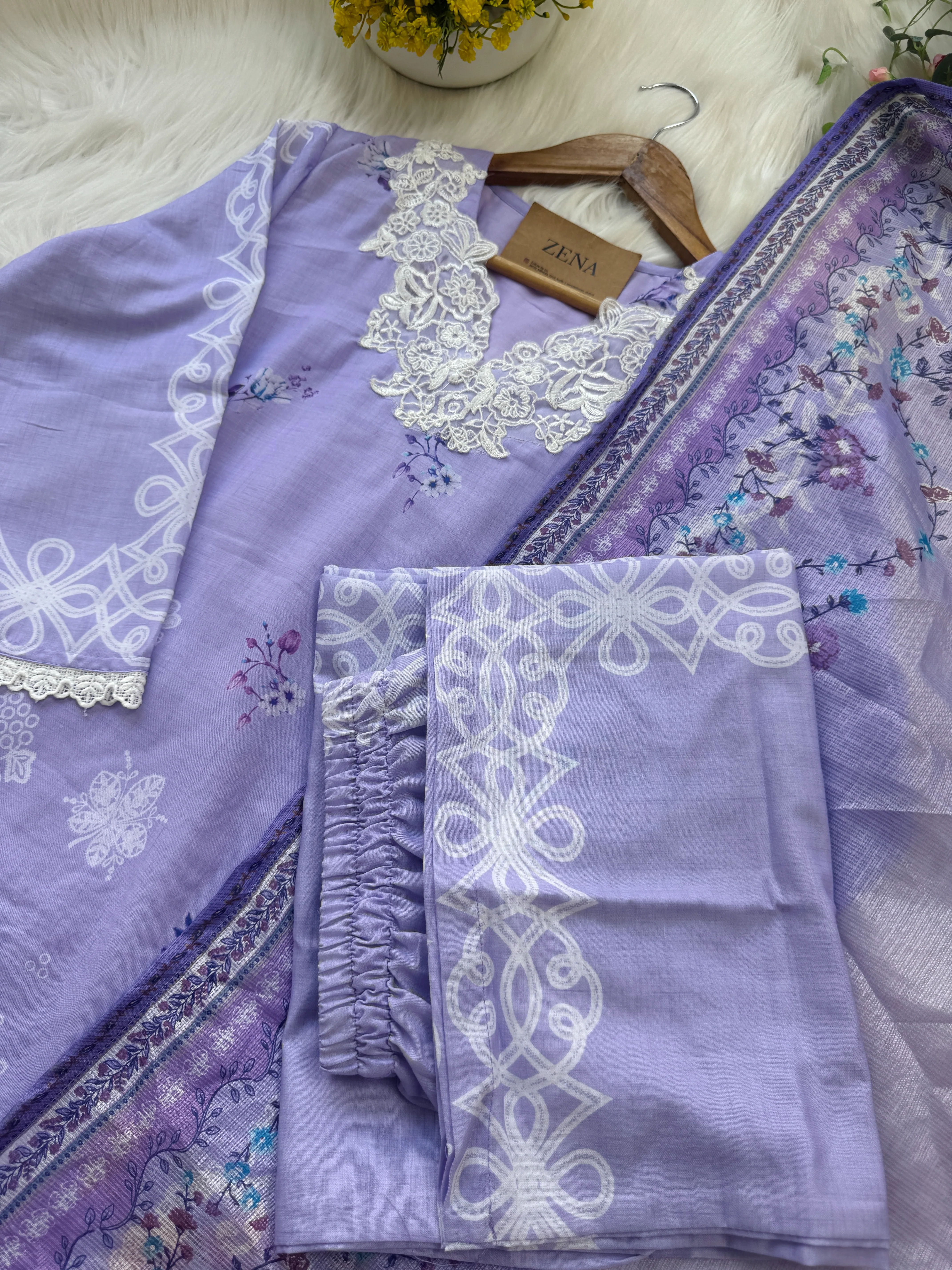 ✨ Pakistani Embroidered Cotton Kurti Set ✨ - Image 6
