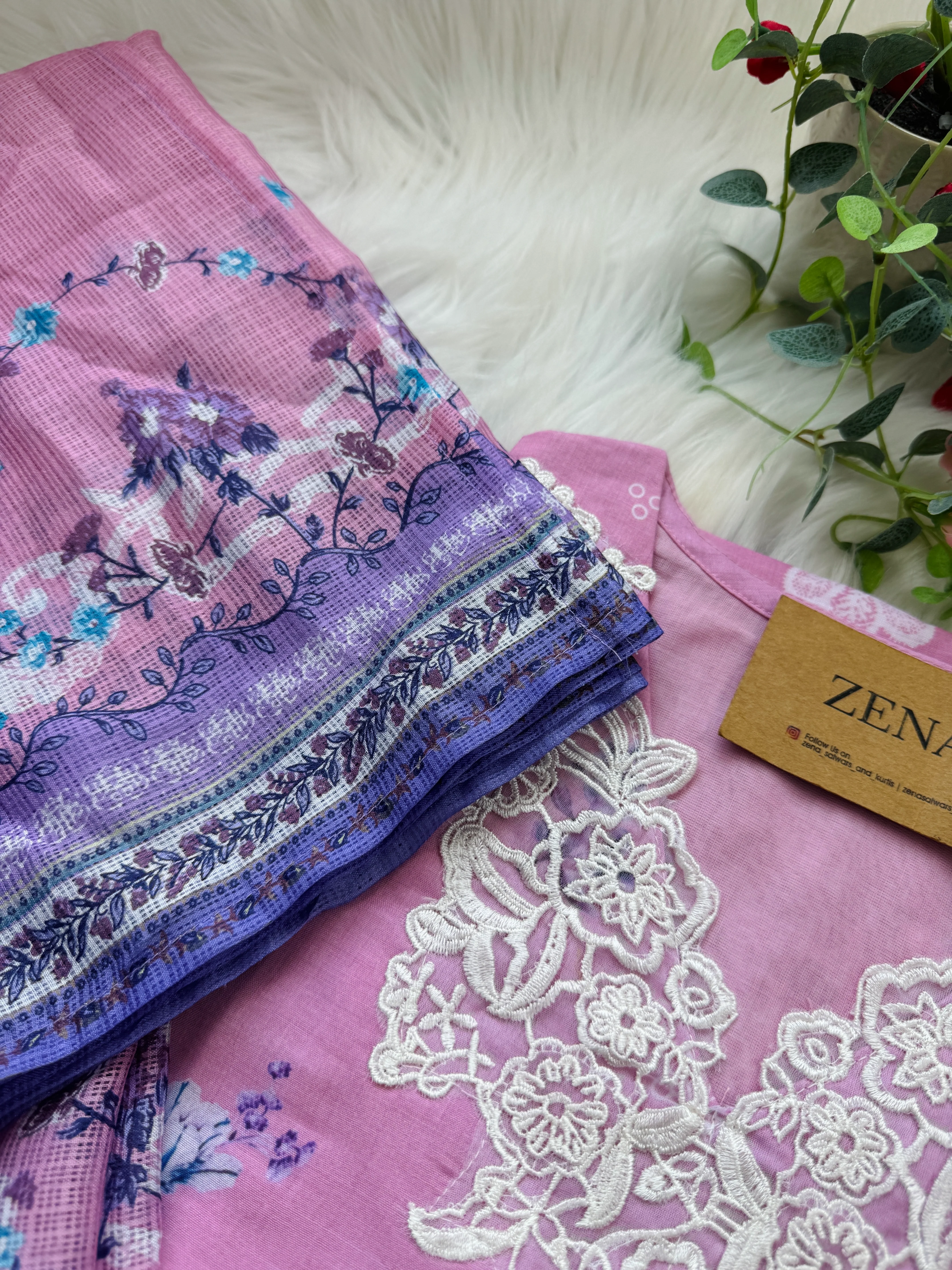 ✨ Pakistani Embroidered Cotton Kurti Set ✨ - Image 7