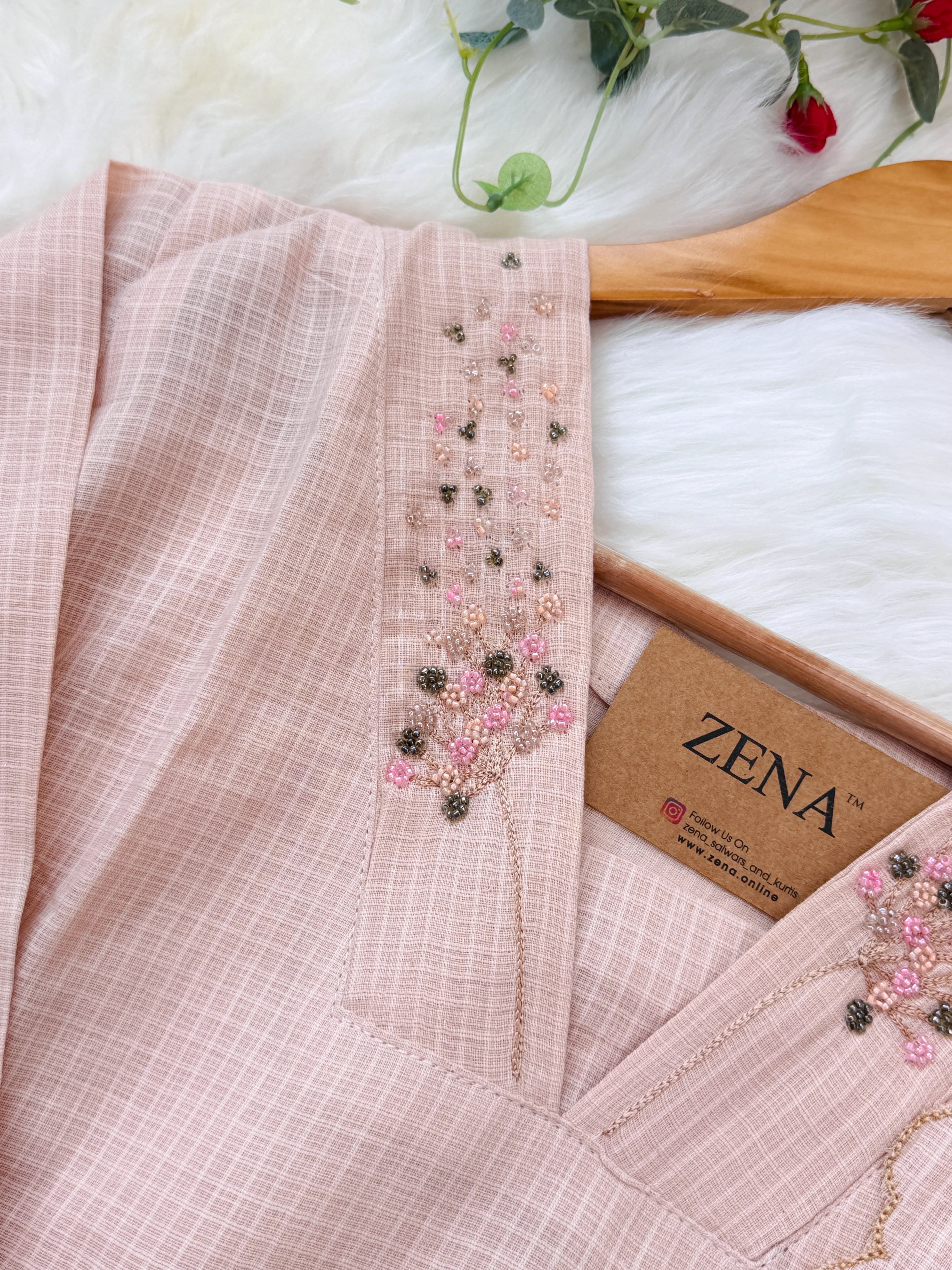 ✨ Premium Cotton Kota Doria A-Line Kurti Set ✨ - Image 7