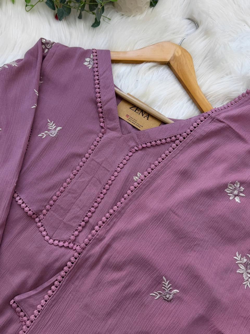 ✨ Premium Crush Rayon Embroidered Anarkali Suit ✨ - Image 5