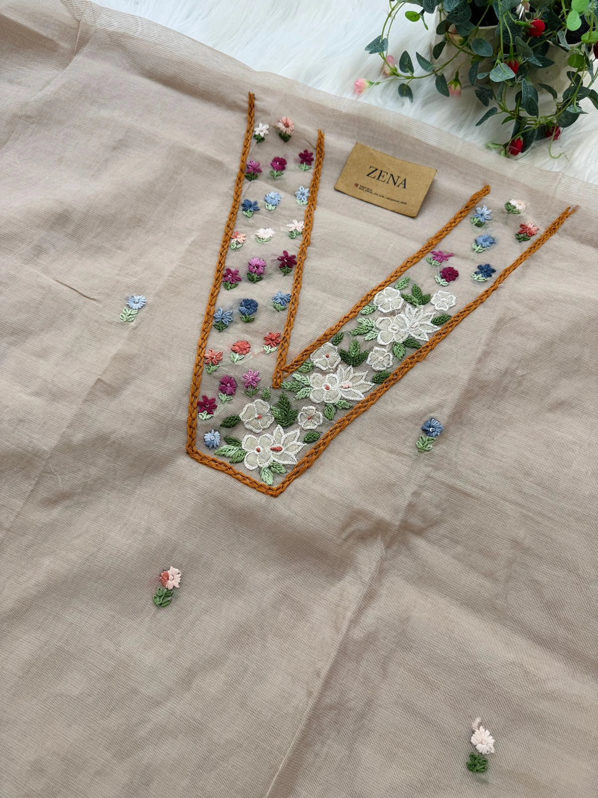 ✨ Premium Hand Embroidered Unstitched Suit ✨ - Image 5