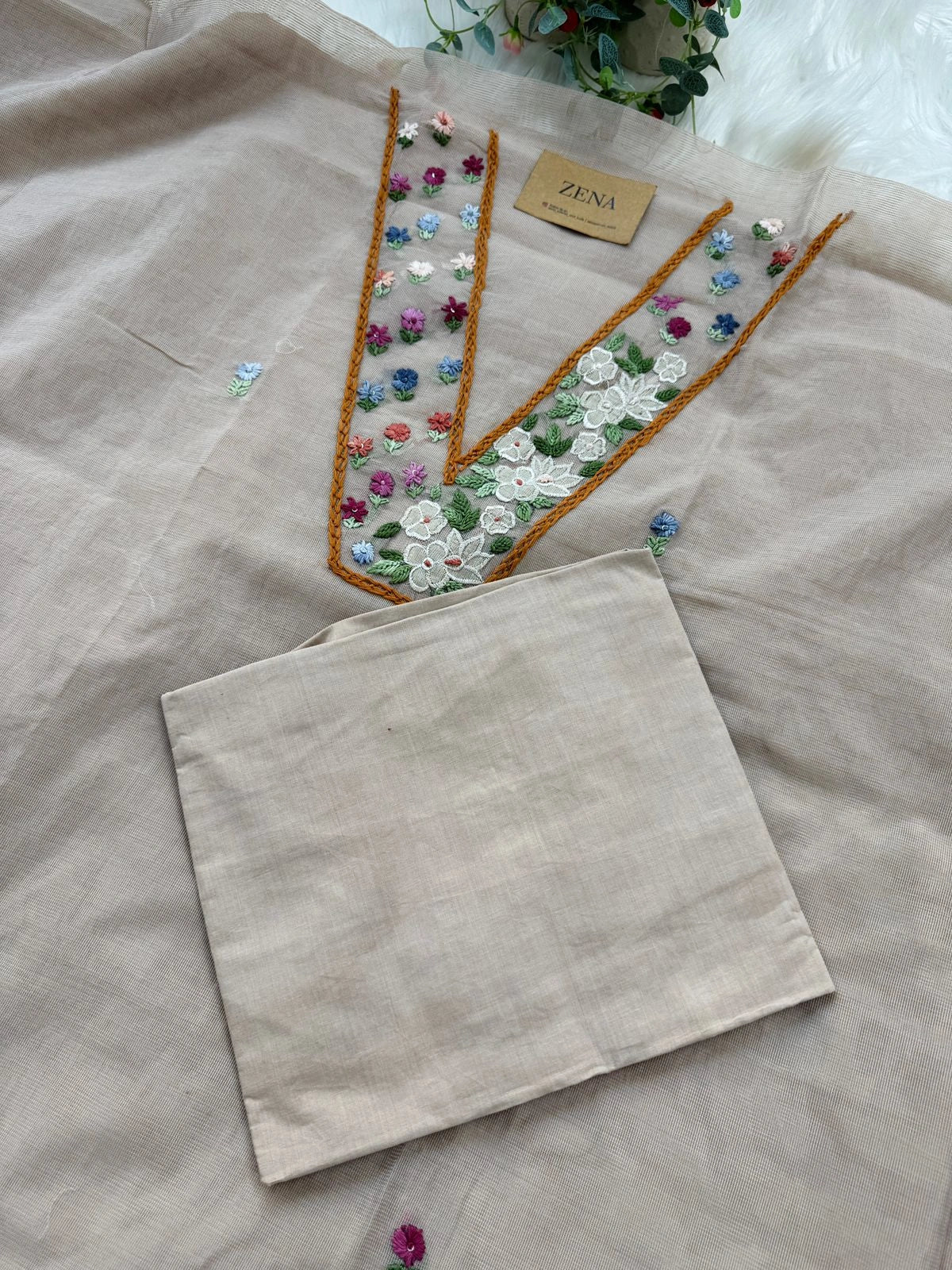 ✨ Premium Hand Embroidered Unstitched Suit ✨ - Image 6