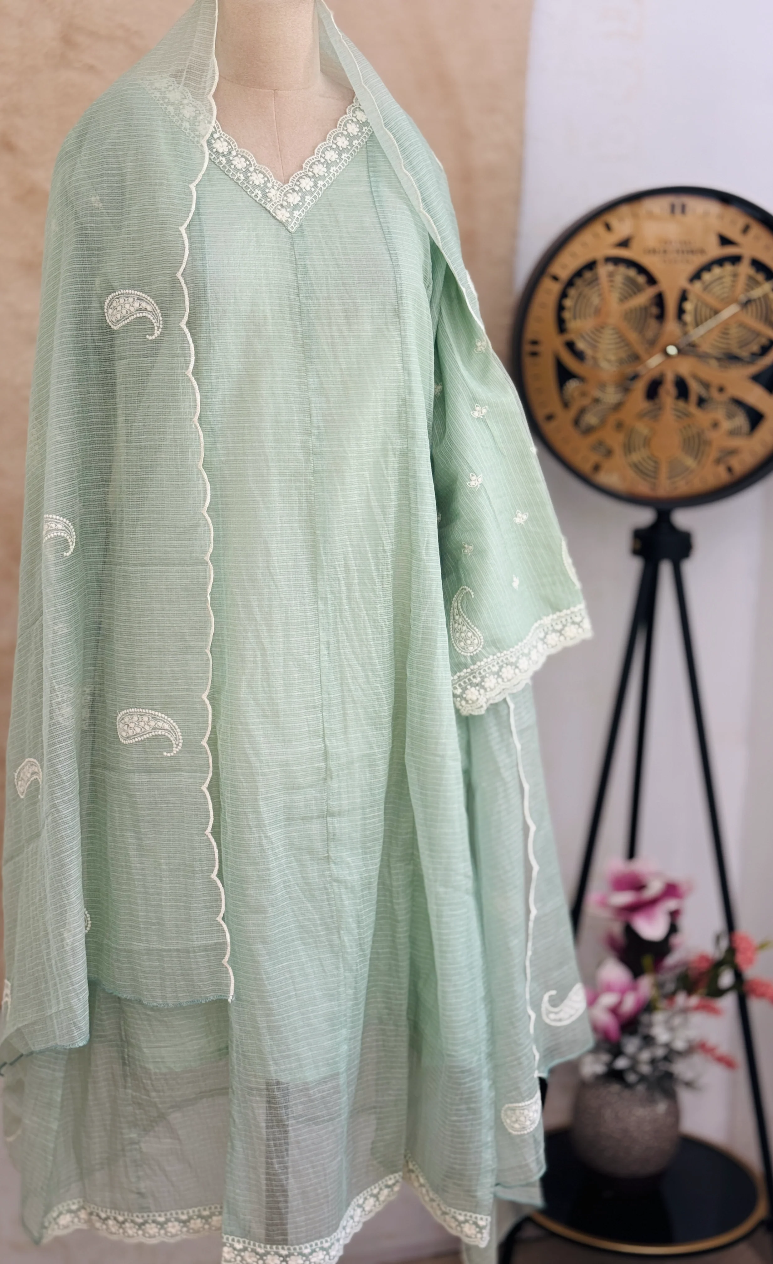 ✨ Premium Kota Doria Embroidered Anarkali Set ✨ - Image 2