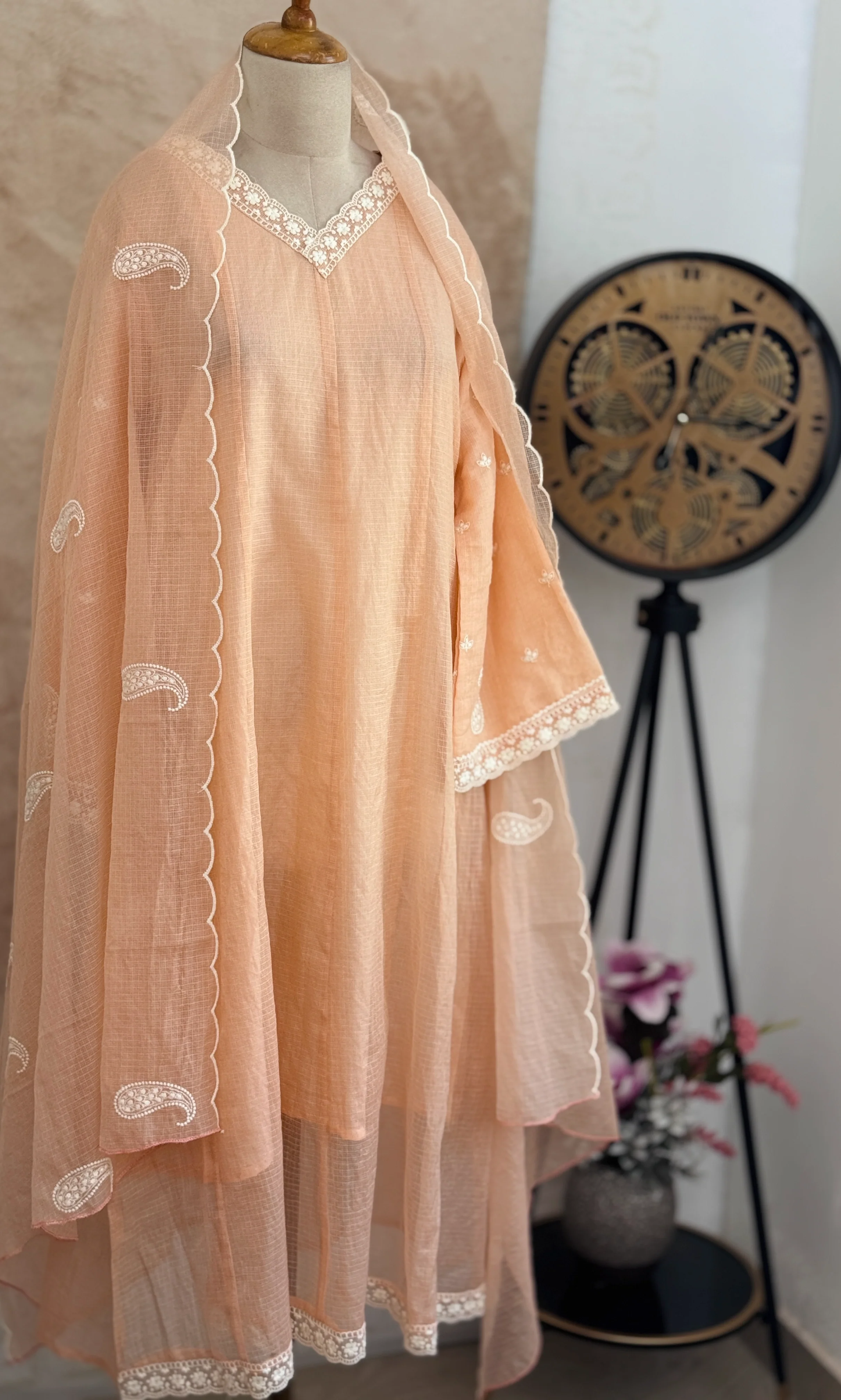 ✨ Premium Kota Doria Embroidered Anarkali Set ✨ - Image 2
