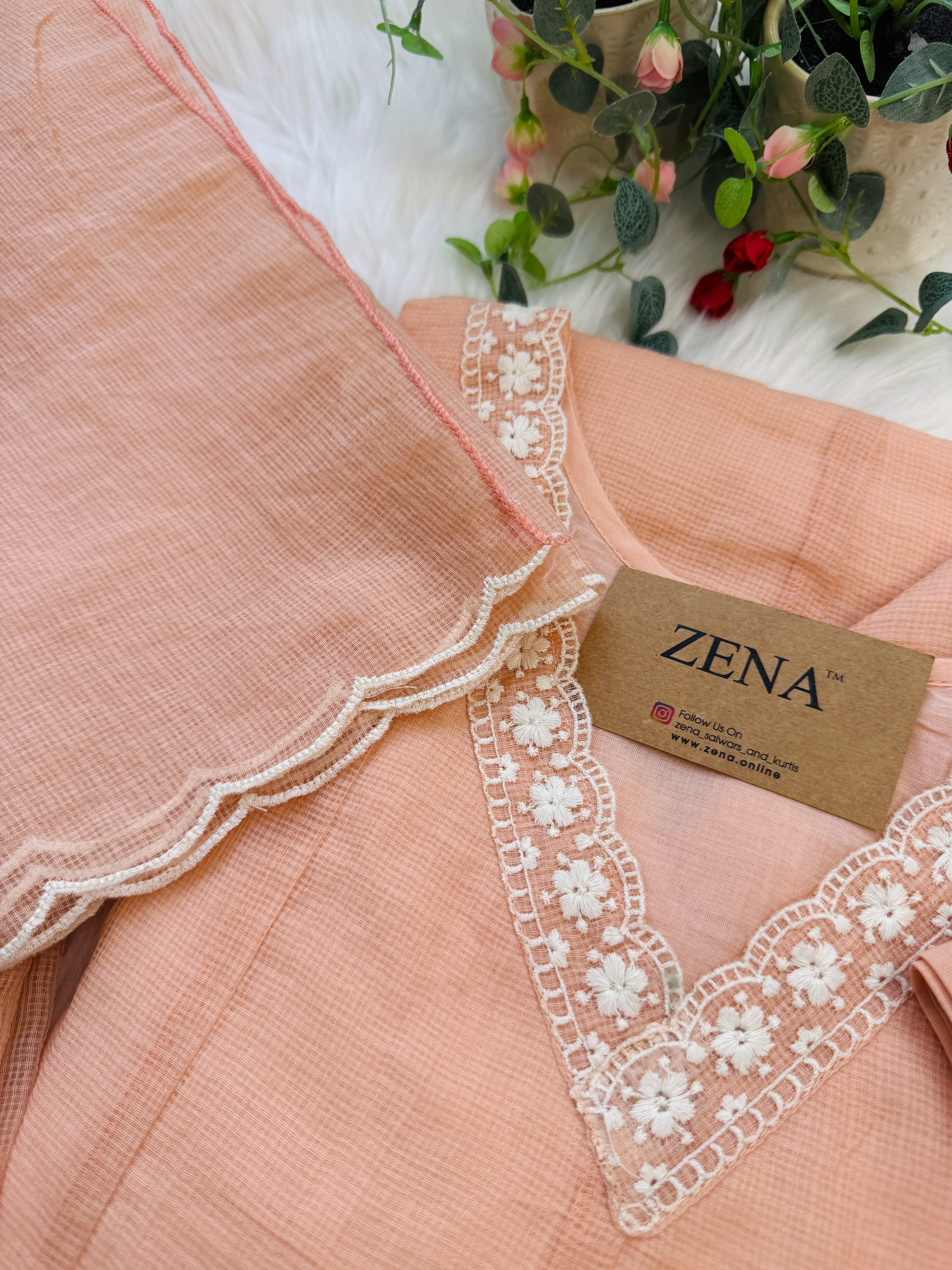 ✨ Premium Kota Doria Embroidered Anarkali Set ✨ - Image 6