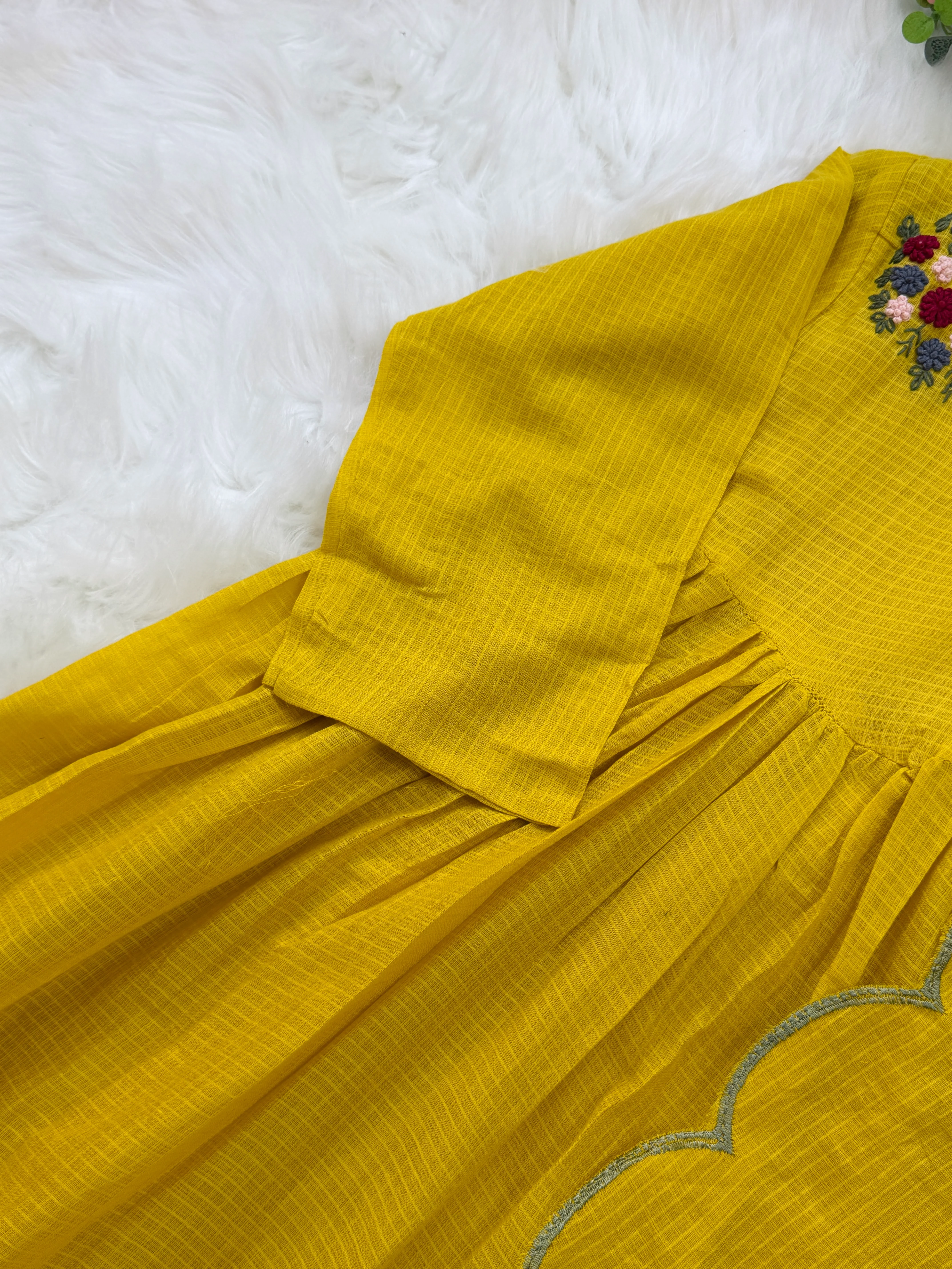 ✨ Premium Kota Fabric Embroidered Anarkali Set ✨ - Image 5