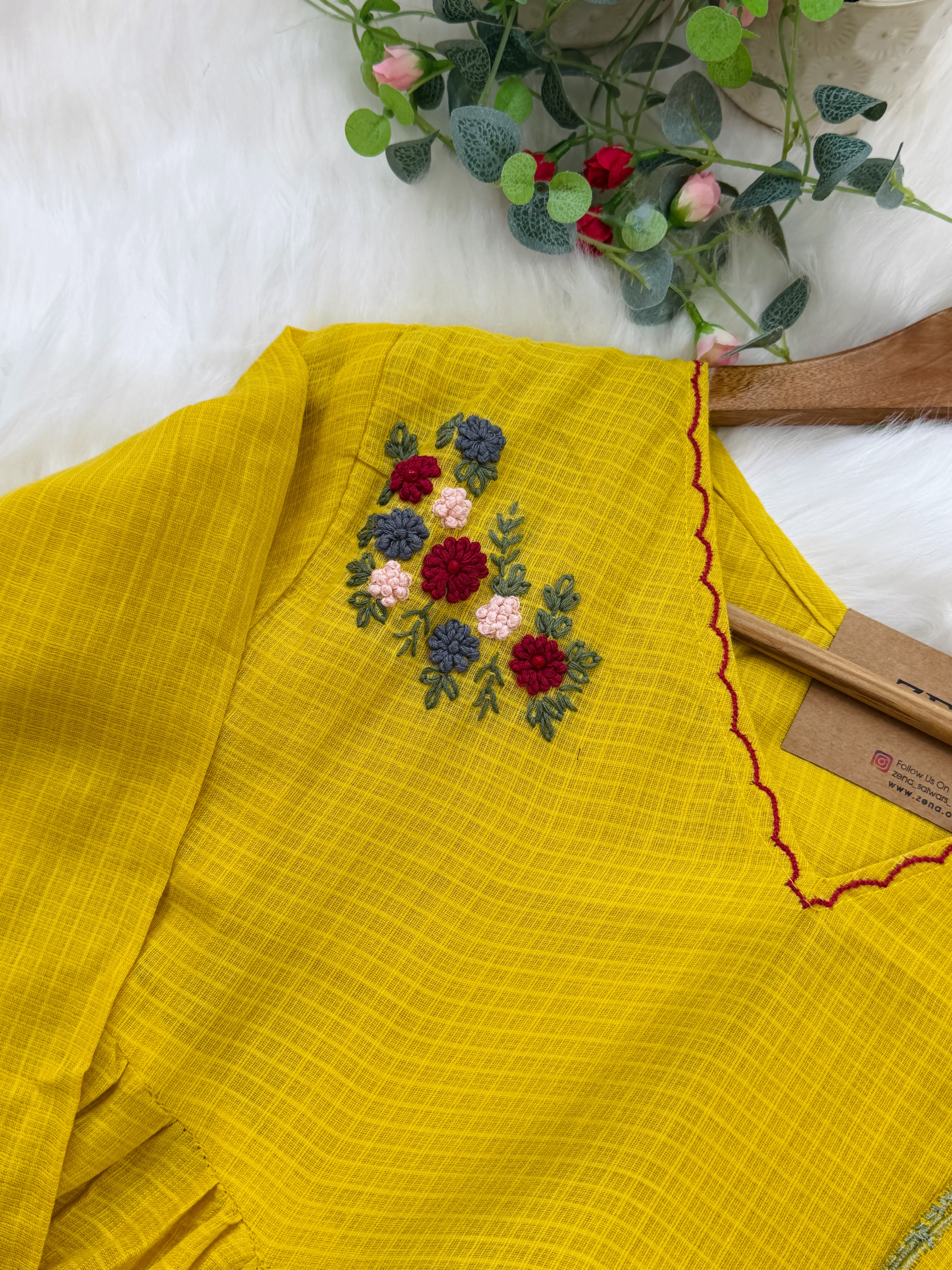 ✨ Premium Kota Fabric Embroidered Anarkali Set ✨ - Image 6