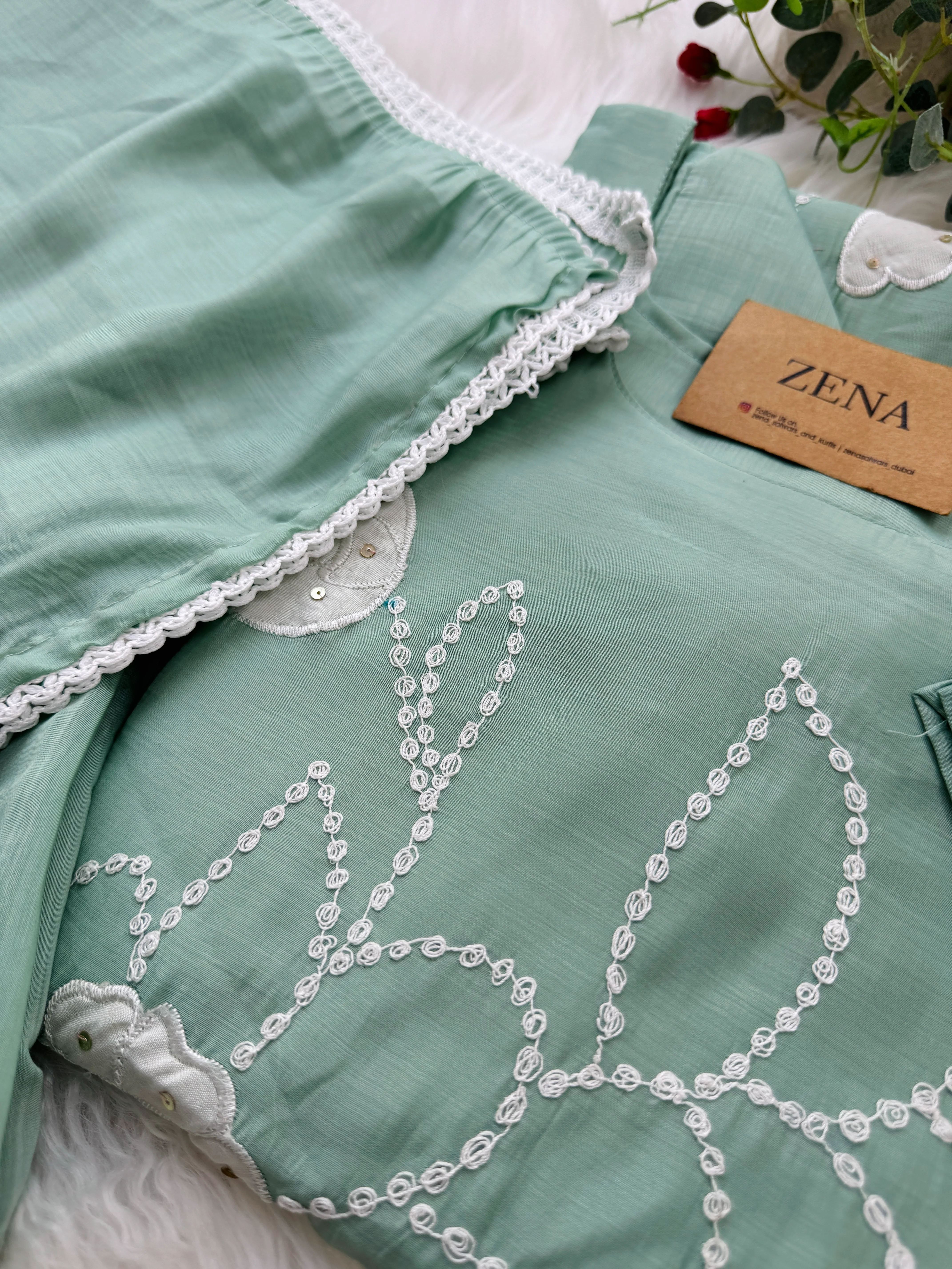 ✨ Premium Mul Chanderi Embroidered Kurti Set ✨ - Image 3