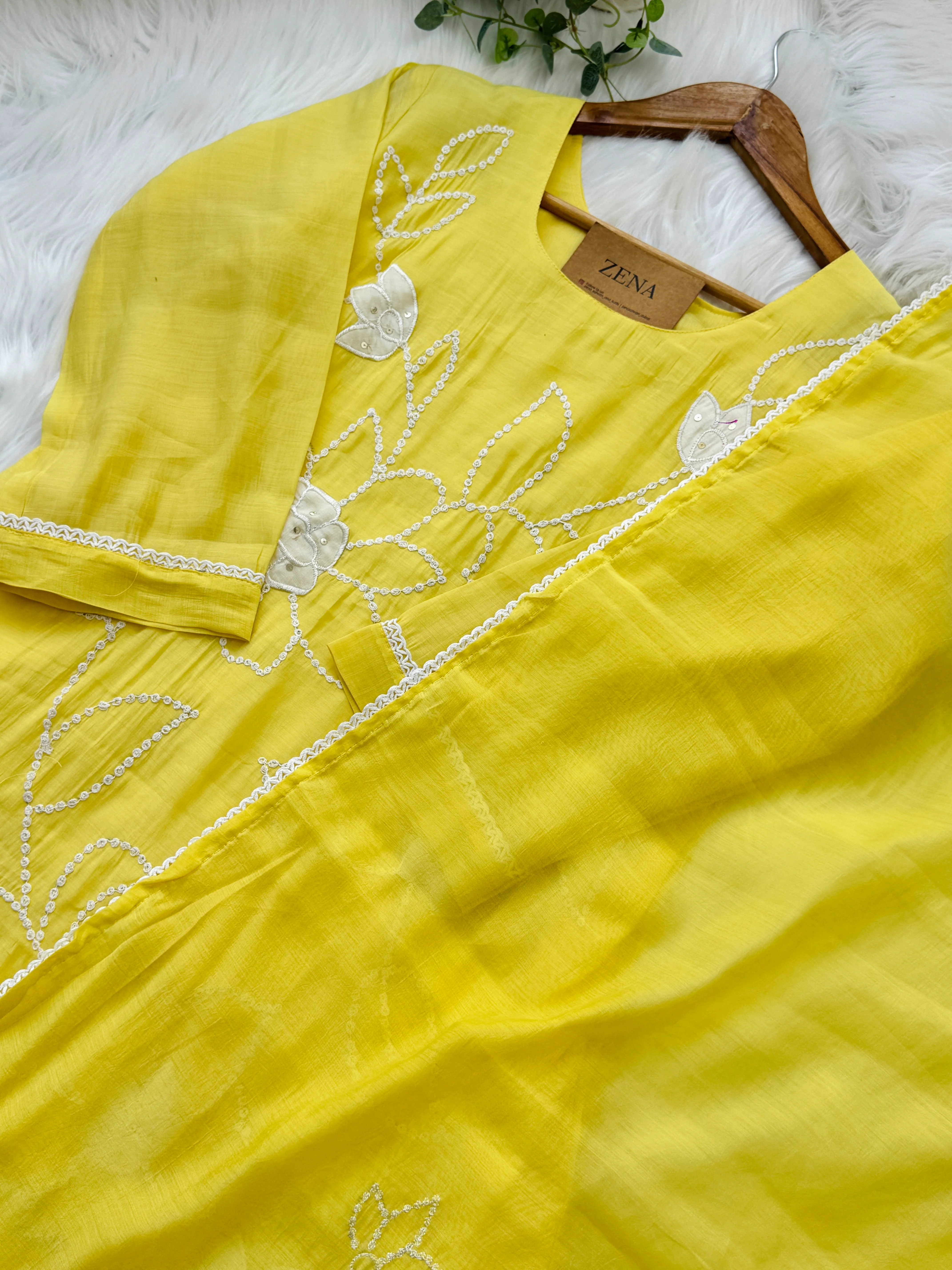 ✨ Premium Mul Chanderi Embroidered Kurti Set ✨ - Image 5