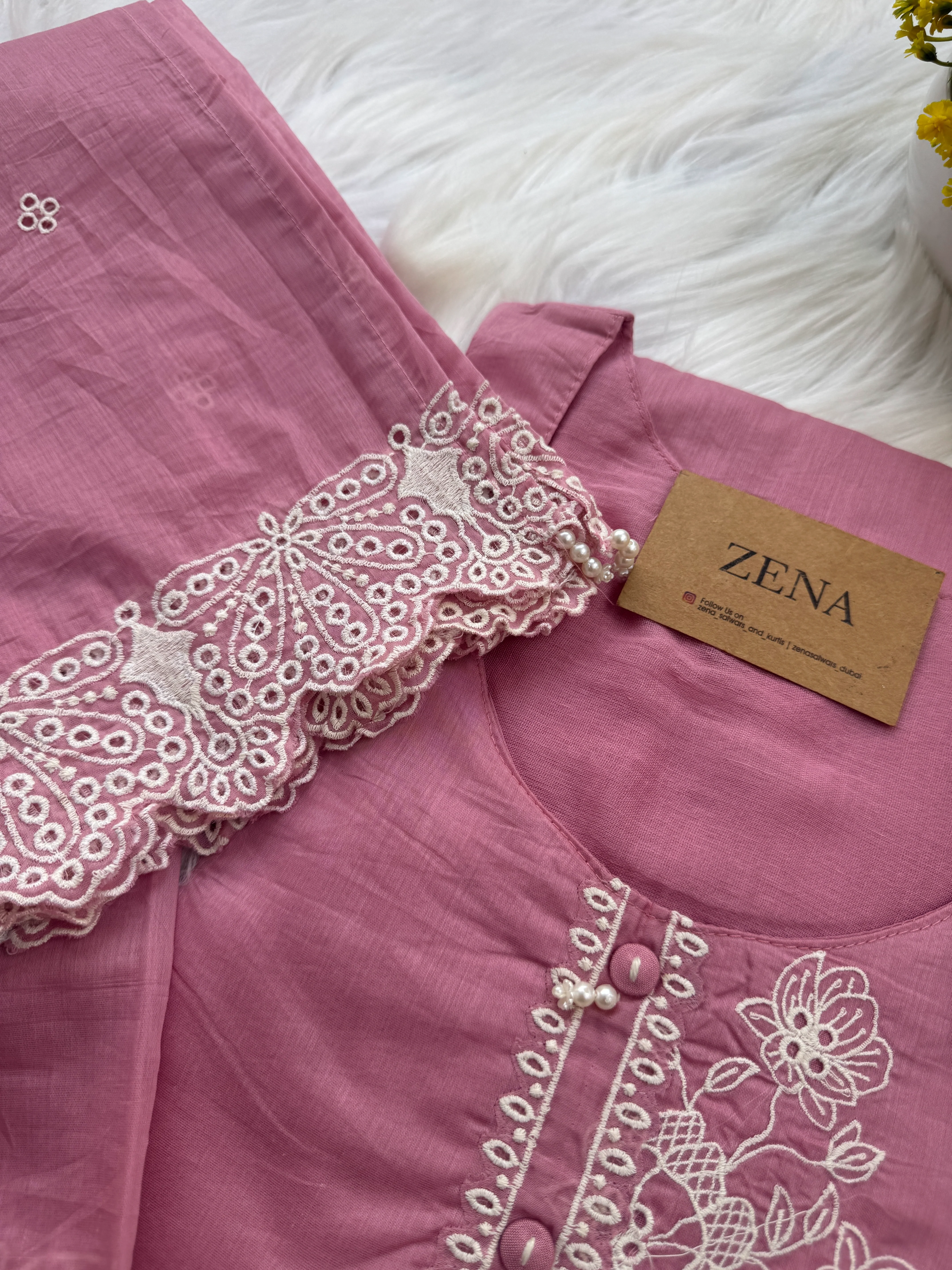 ✨ Premium Mul Chanderi Embroidered Kurti Set ✨ - Image 2