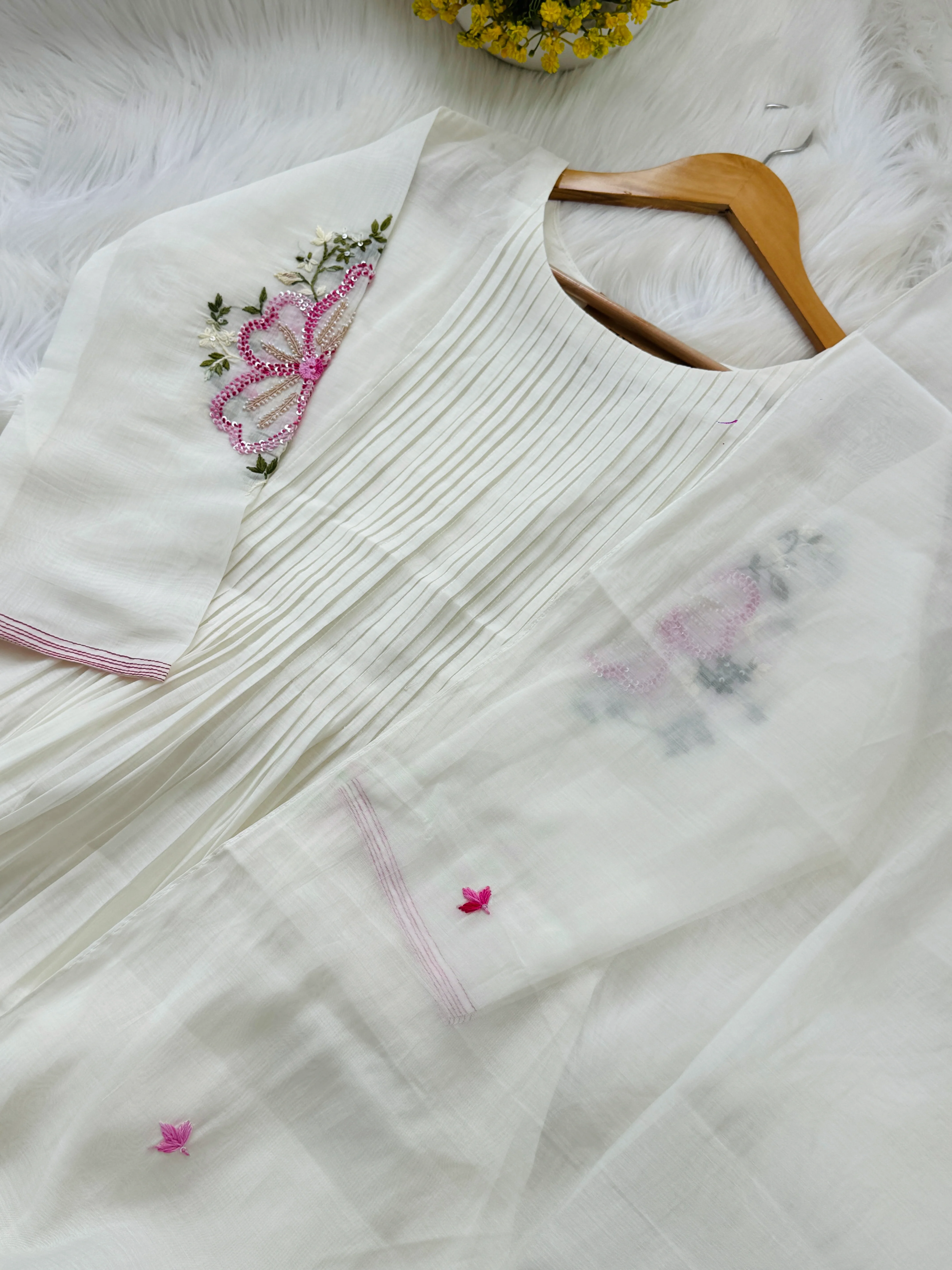β¨ Premium Mul Chanderi Hand-Detailed Anarkali Set β¨ - Image 4