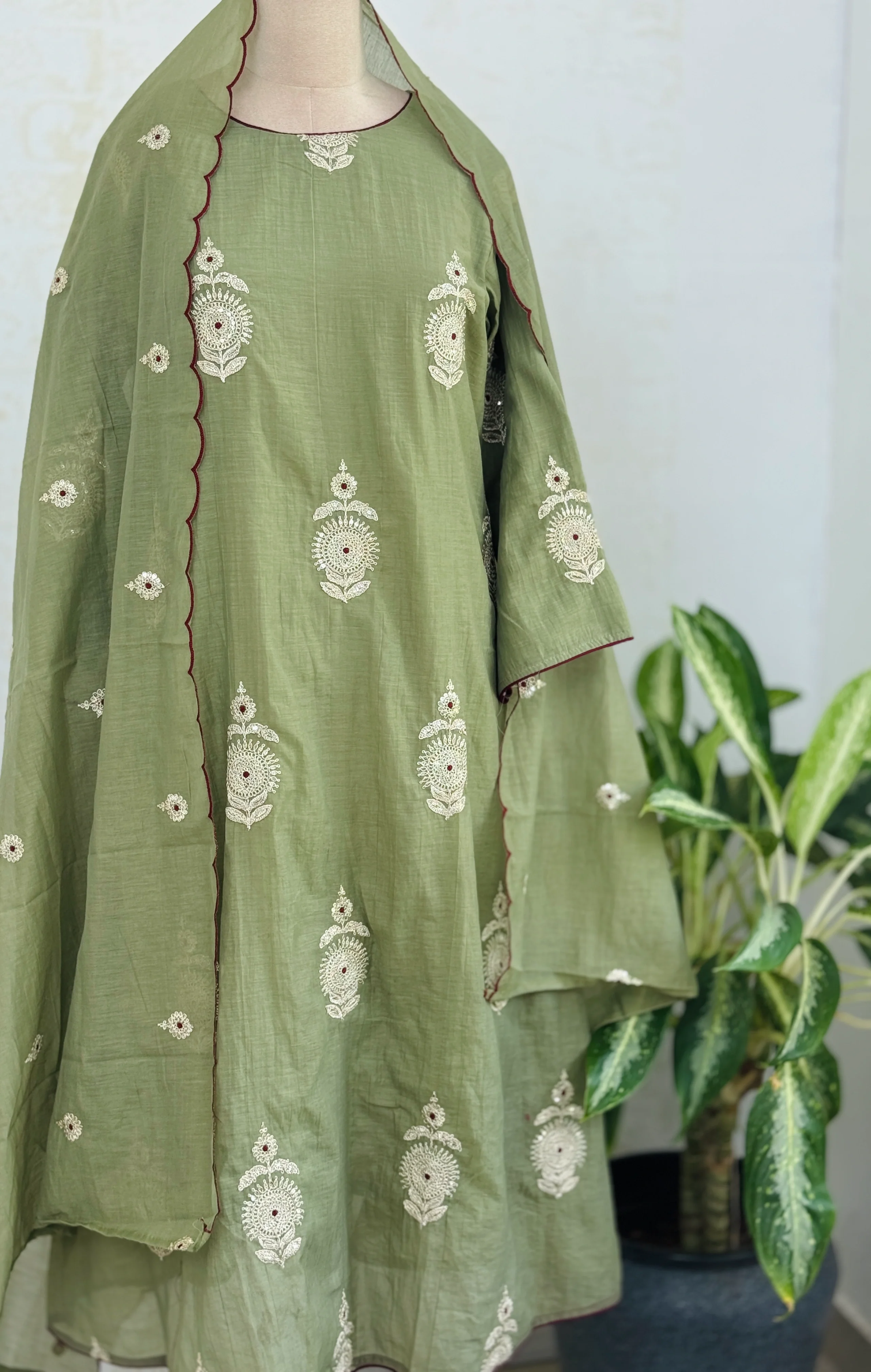 β¨ Premium Mul Chanderi Hand-Detailed Kurti Set β¨ - Image 2