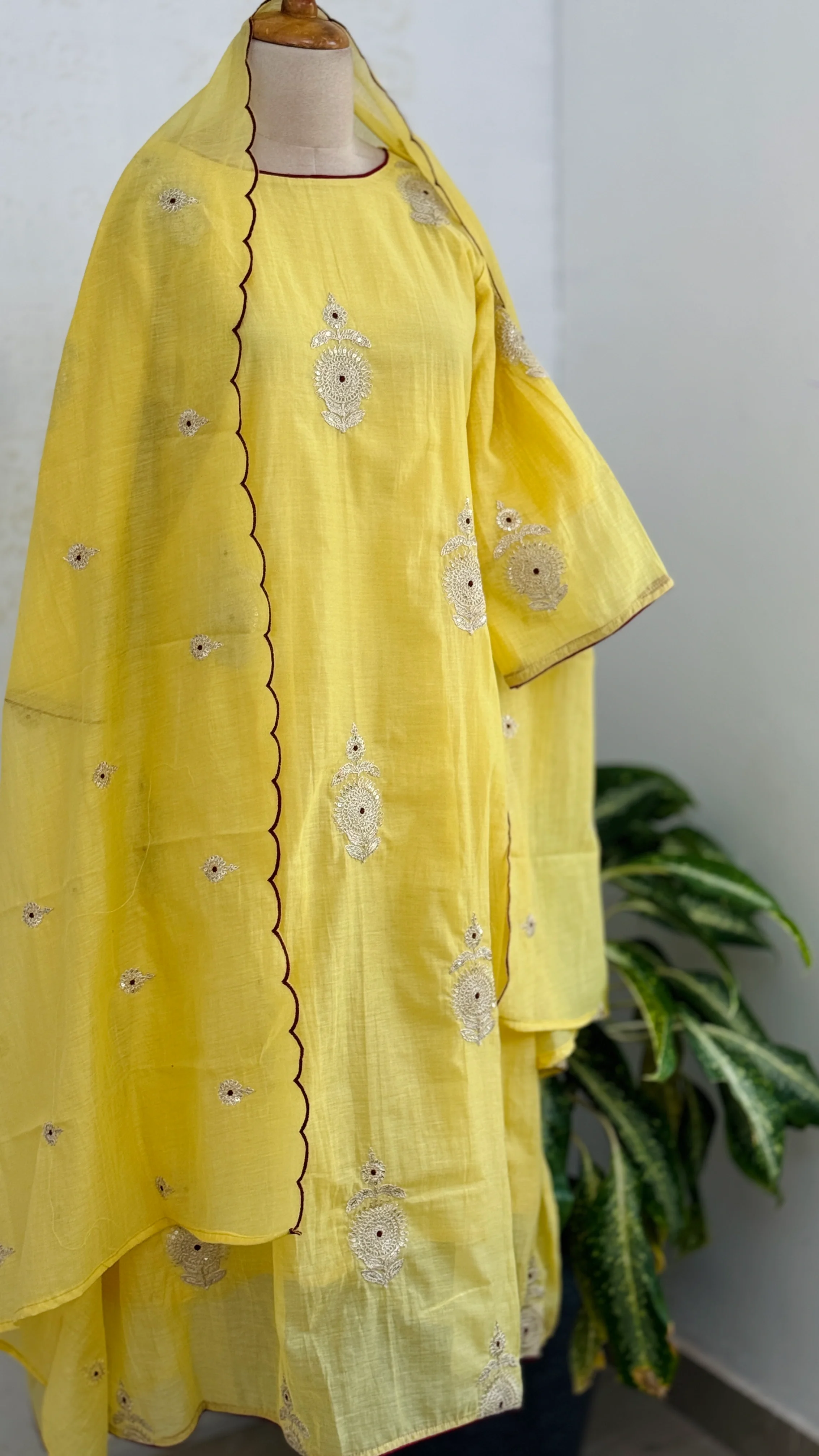 β¨ Premium Mul Chanderi Hand-Detailed Kurti Set β¨ - Image 2