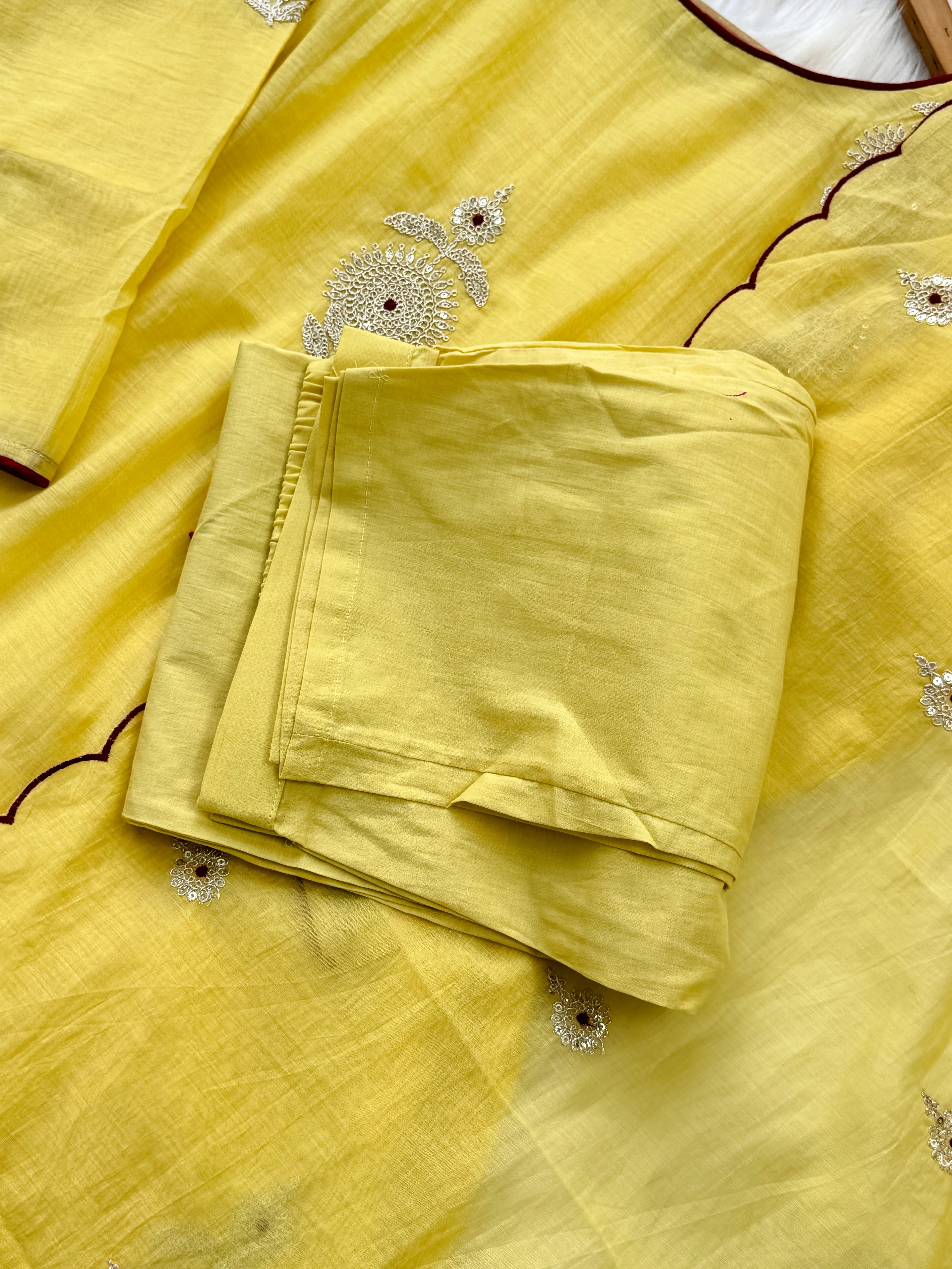 β¨ Premium Mul Chanderi Hand-Detailed Kurti Set β¨ - Image 4